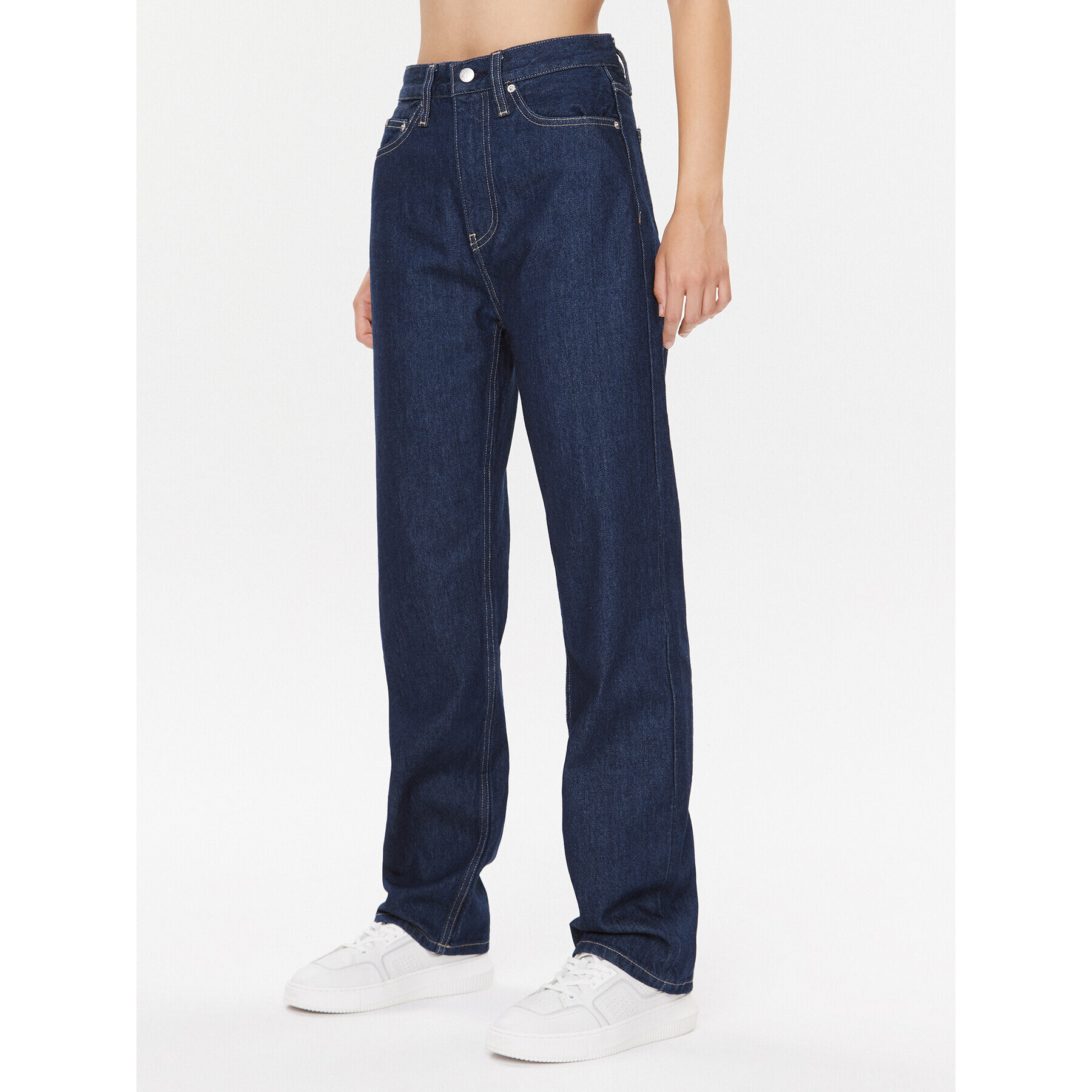 Calvin Klein Jeans Jeansy J20J221785 Tmavomodrá Straight Fit - Pepit.cz