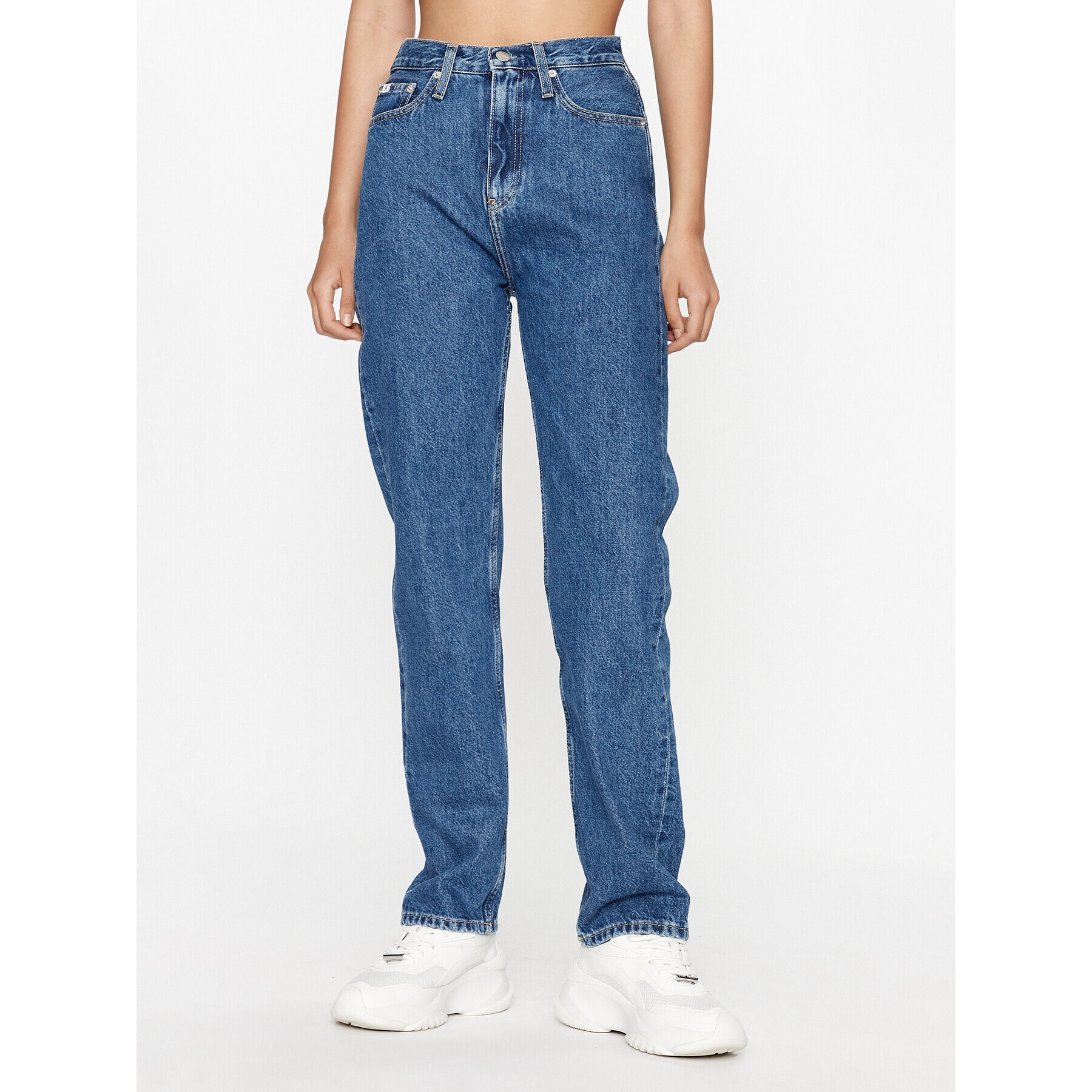 Calvin Klein Jeans Jeansy J20J221796 Modrá Straight Fit - Pepit.cz