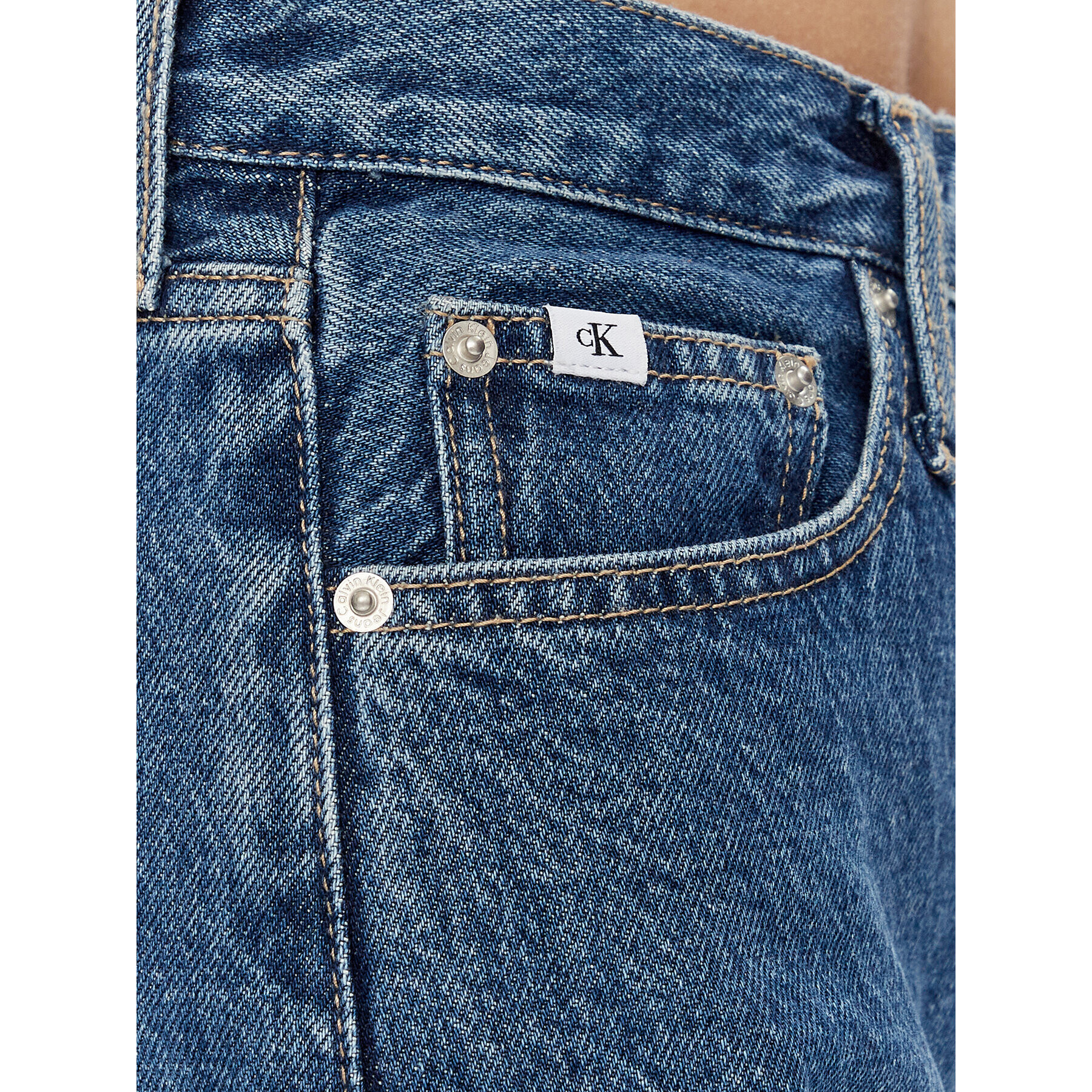 Calvin Klein Jeans Jeansy J20J221796 Modrá Straight Fit - Pepit.cz