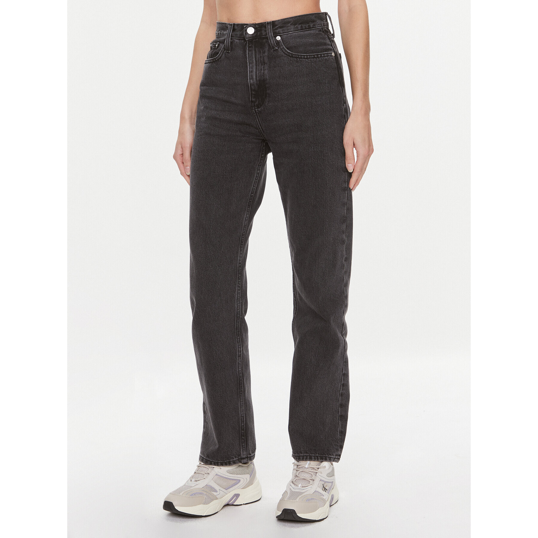 Calvin Klein Jeans Jeansy J20J222137 Černá Straight Fit - Pepit.cz