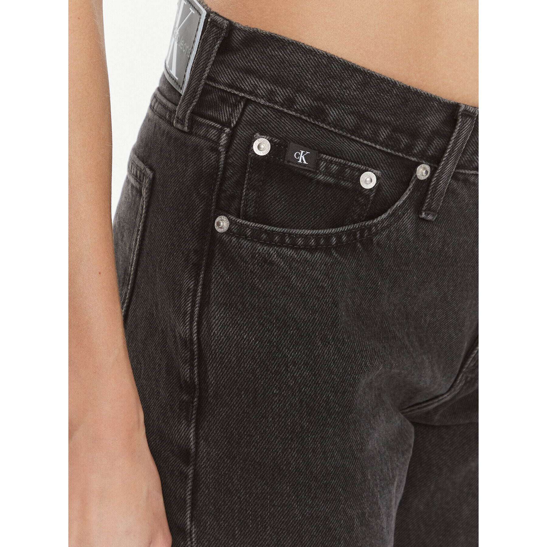 Calvin Klein Jeans Jeansy J20J222434 Černá Straight Fit - Pepit.cz