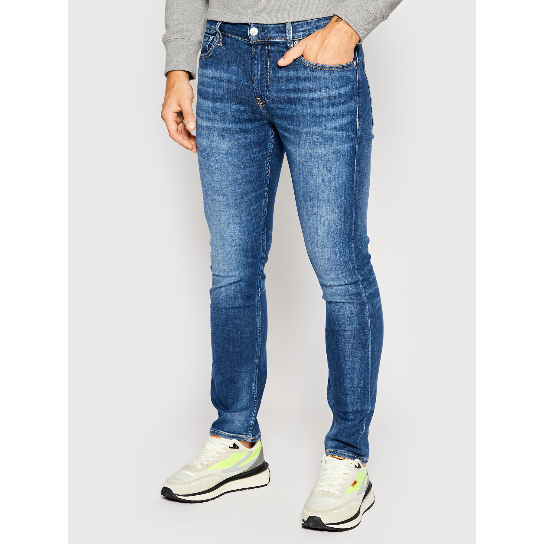 Calvin Klein Jeans Jeansy J30J315354 Modrá Slim Fit - Pepit.cz