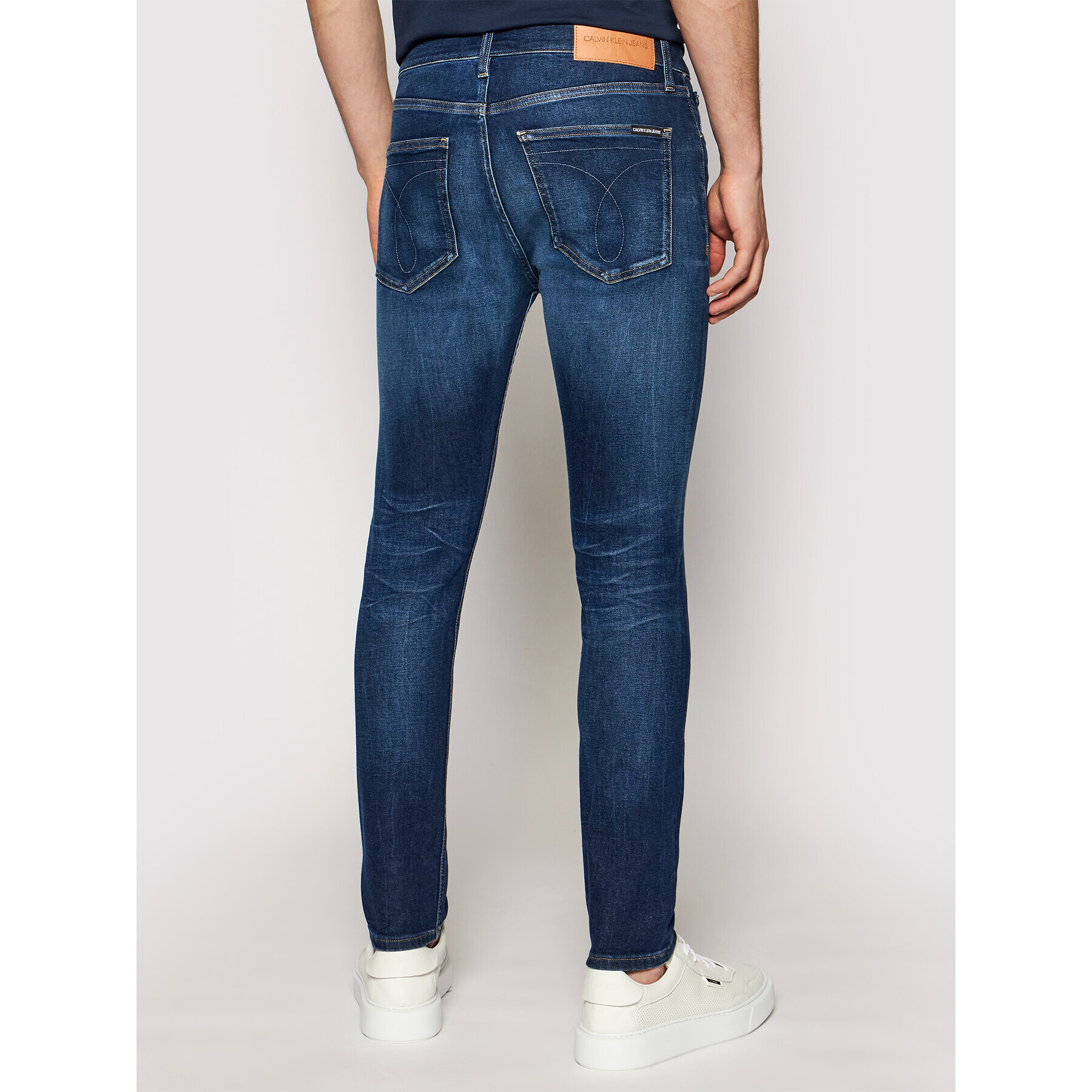 Calvin Klein Jeans Jeansy J30J317658 Tmavomodrá Skinny Fit - Pepit.cz