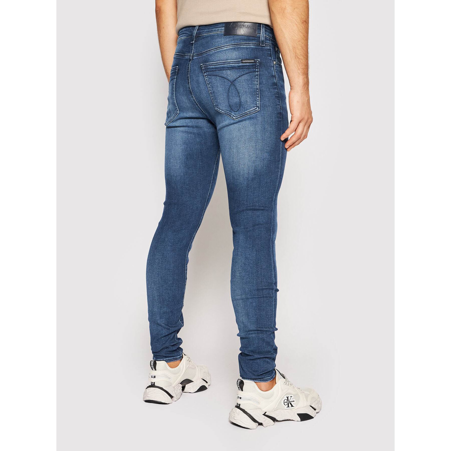 Calvin Klein Jeans Jeansy J30J317796 Tmavomodrá Super Skinny Fit - Pepit.cz