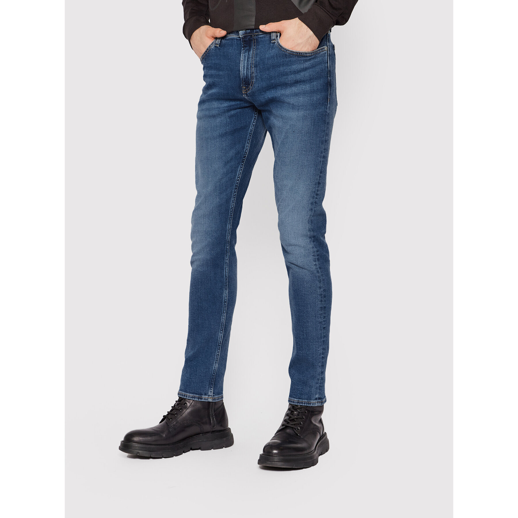 Calvin Klein Jeans Jeansy J30J318976 Modrá Slim Fit - Pepit.cz