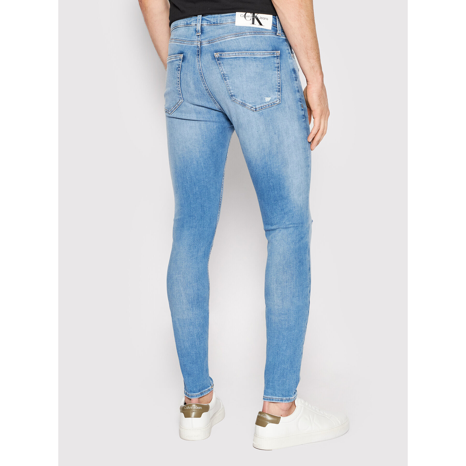 Calvin Klein Jeans Jeansy J30J319810 Modrá Super Skinny Fit - Pepit.cz