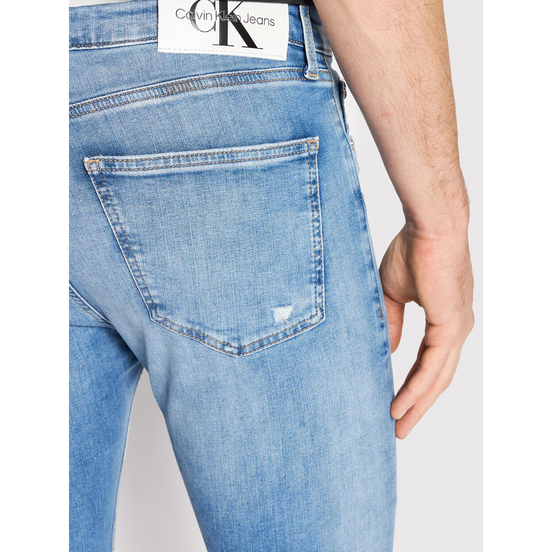 Calvin Klein Jeans Jeansy J30J319810 Modrá Super Skinny Fit - Pepit.cz