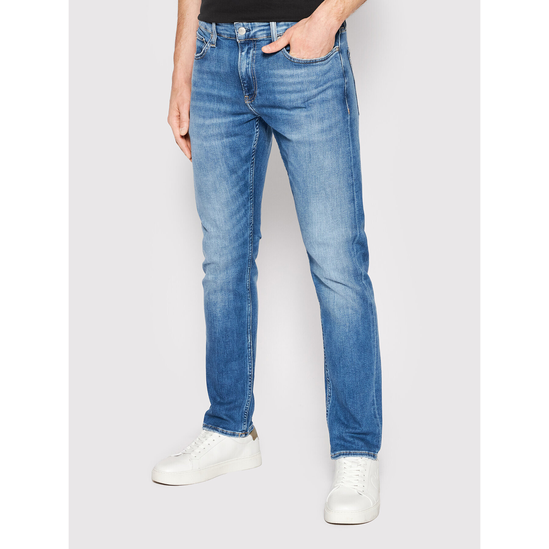 Calvin Klein Jeans Jeansy J30J319850 Modrá Slim Fit - Pepit.cz