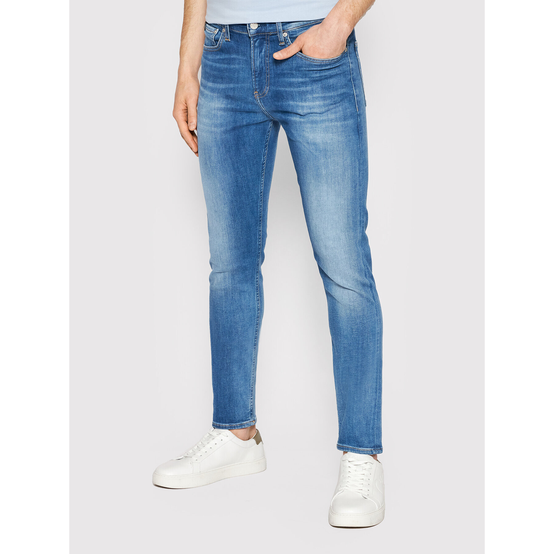 Calvin Klein Jeans Jeansy J30J319864 Modrá Skinny Fit - Pepit.cz