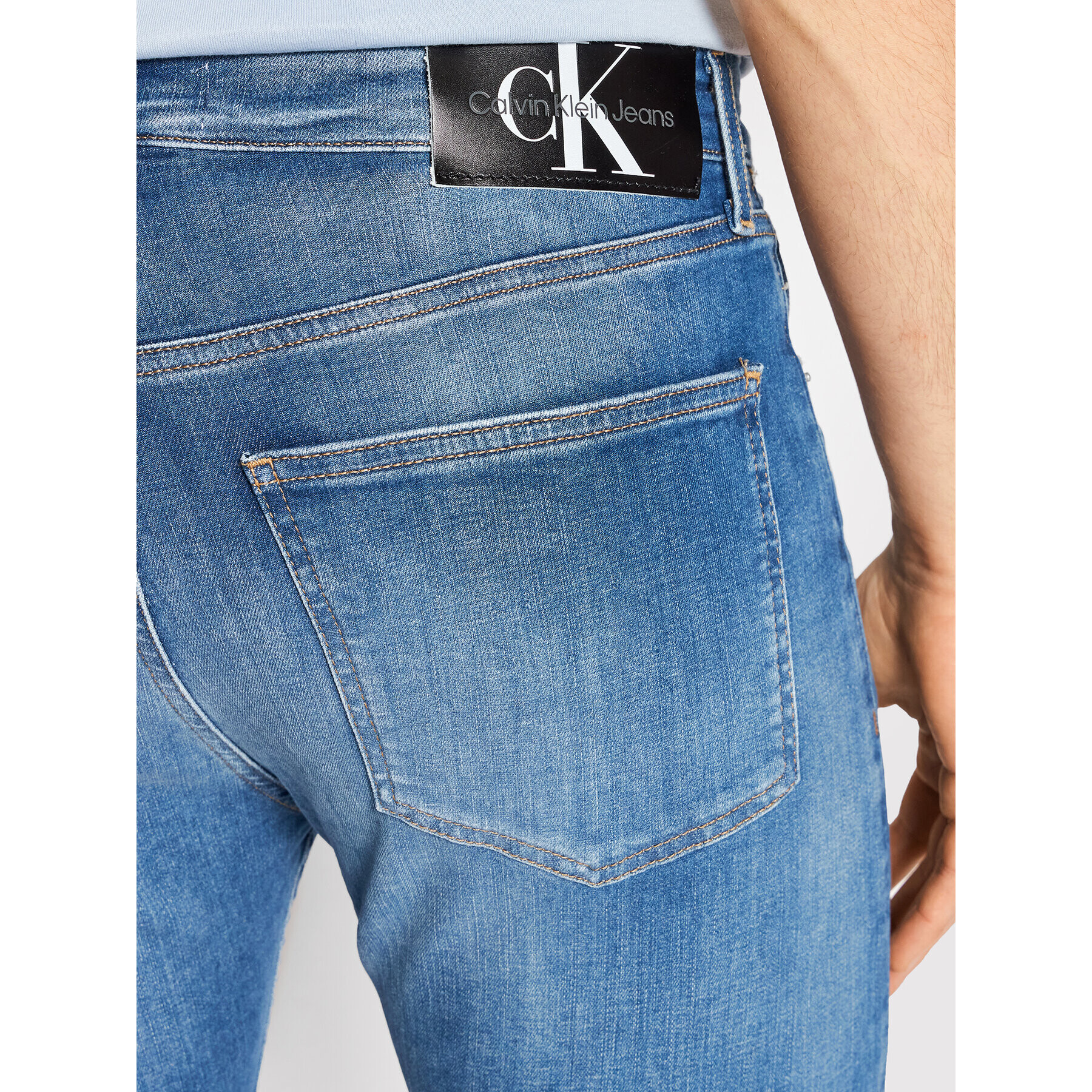 Calvin Klein Jeans Jeansy J30J319864 Modrá Skinny Fit - Pepit.cz