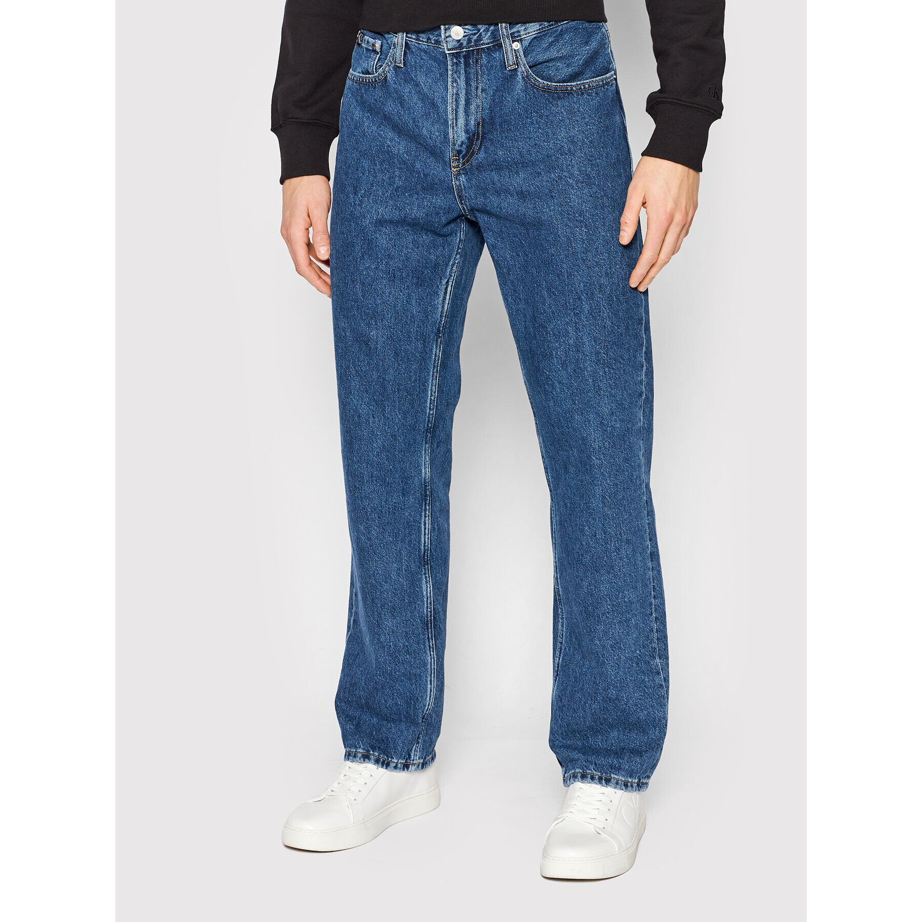 Calvin Klein Jeans Jeansy J30J320447 Tmavomodrá Straight Fit - Pepit.cz