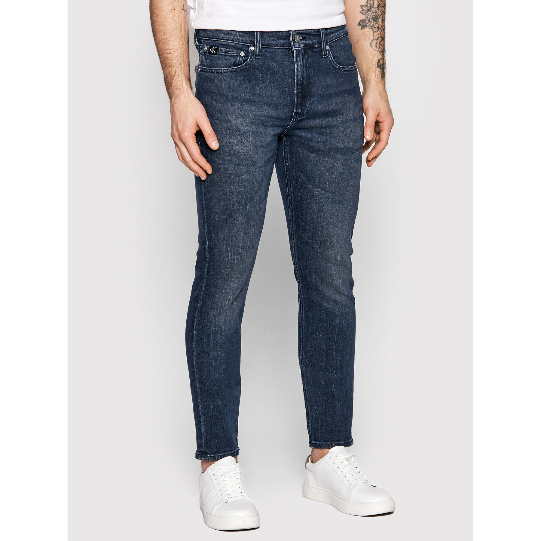 Calvin Klein Jeans Jeansy J30J320452 Tmavomodrá Slim Fit - Pepit.cz