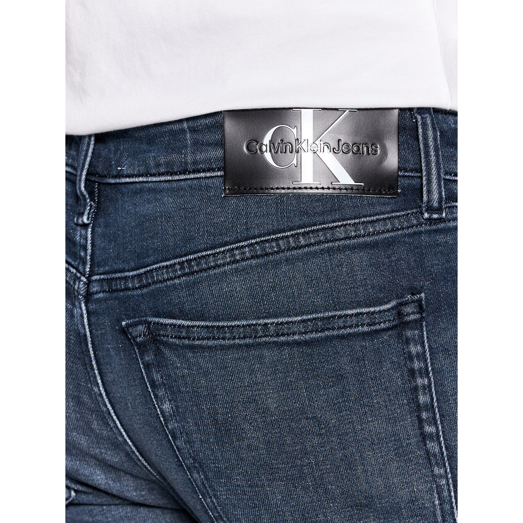 Calvin Klein Jeans Jeansy J30J320452 Tmavomodrá Slim Fit - Pepit.cz