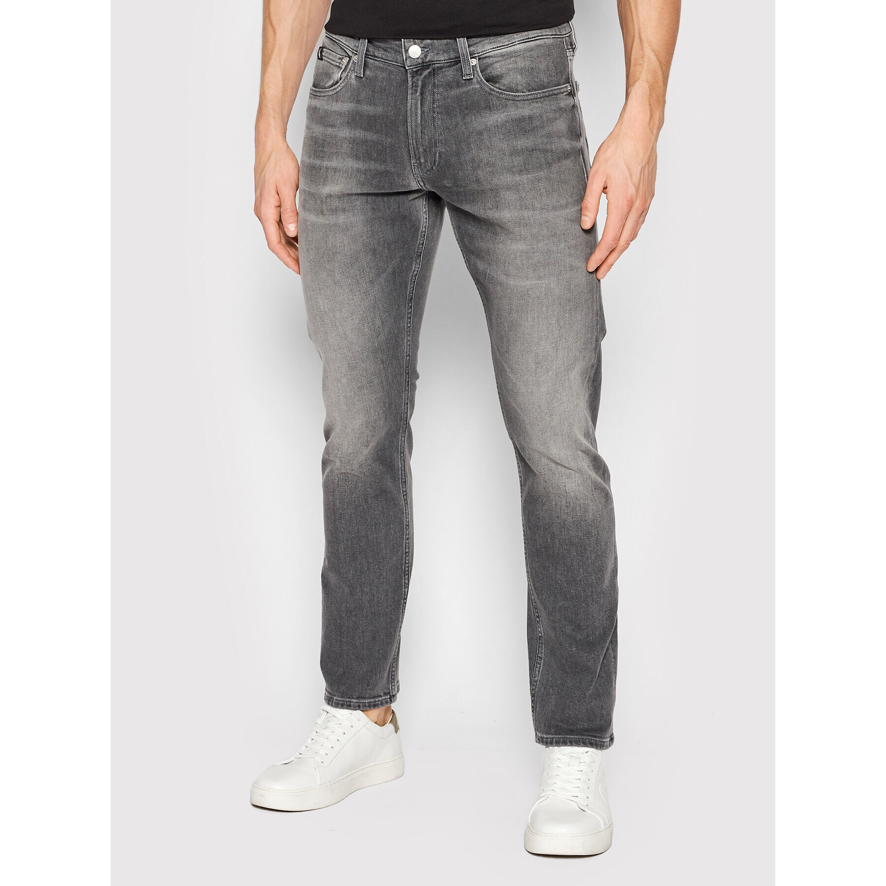 Calvin Klein Jeans Jeansy J30J320453 Šedá Slim Fit - Pepit.cz