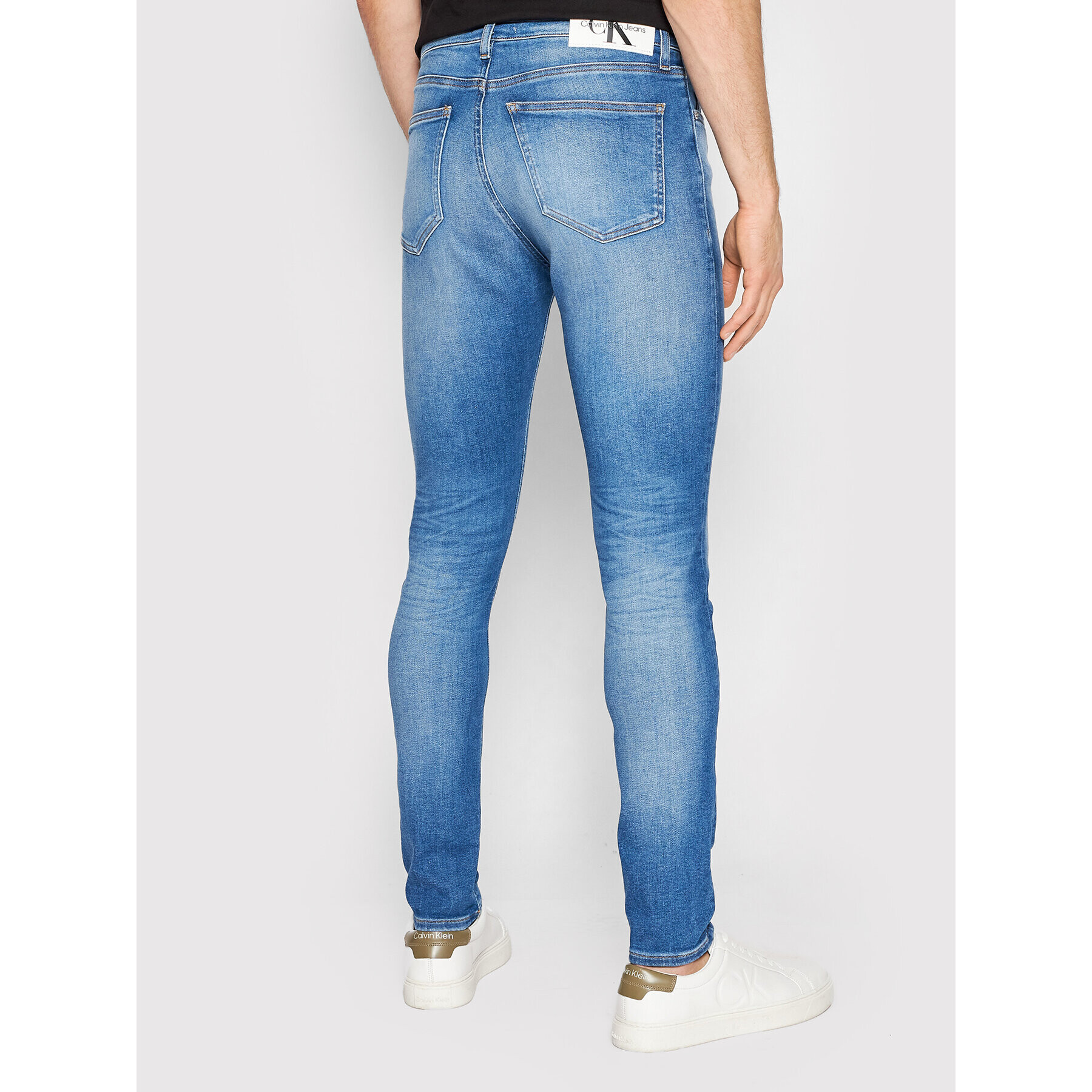 Calvin Klein Jeans Jeansy J30J320461 Modrá Super Skinny Fit - Pepit.cz