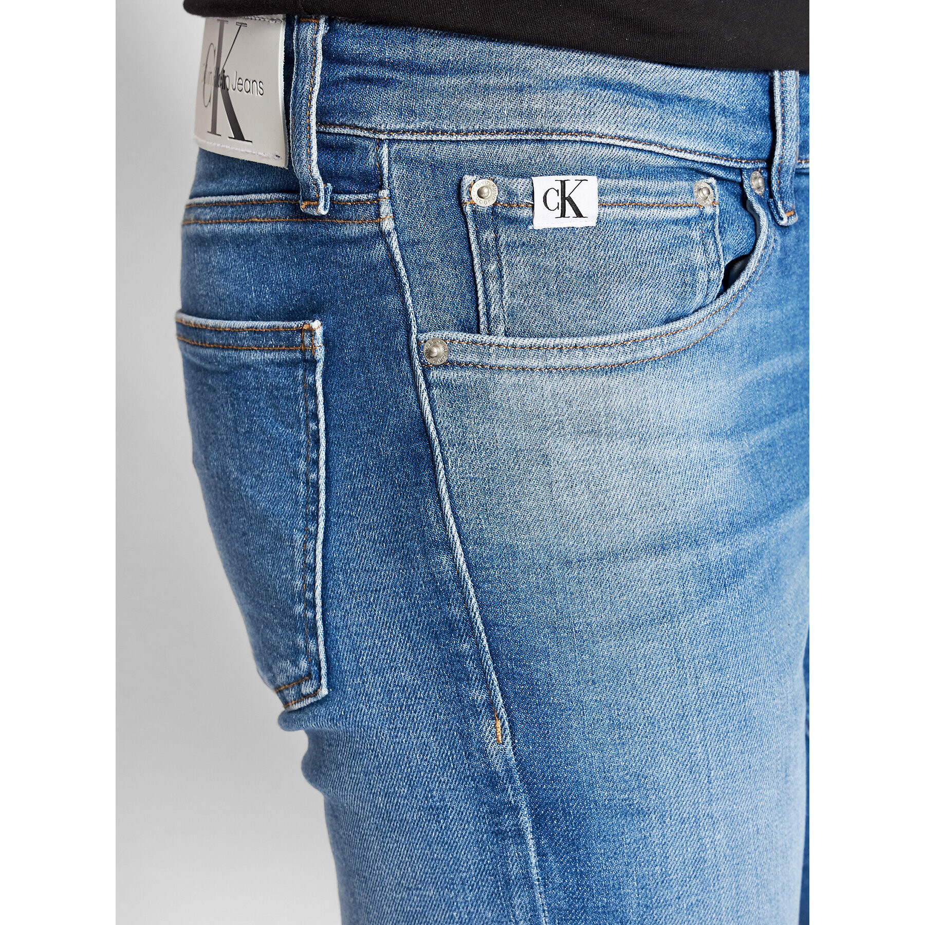 Calvin Klein Jeans Jeansy J30J320461 Modrá Super Skinny Fit - Pepit.cz