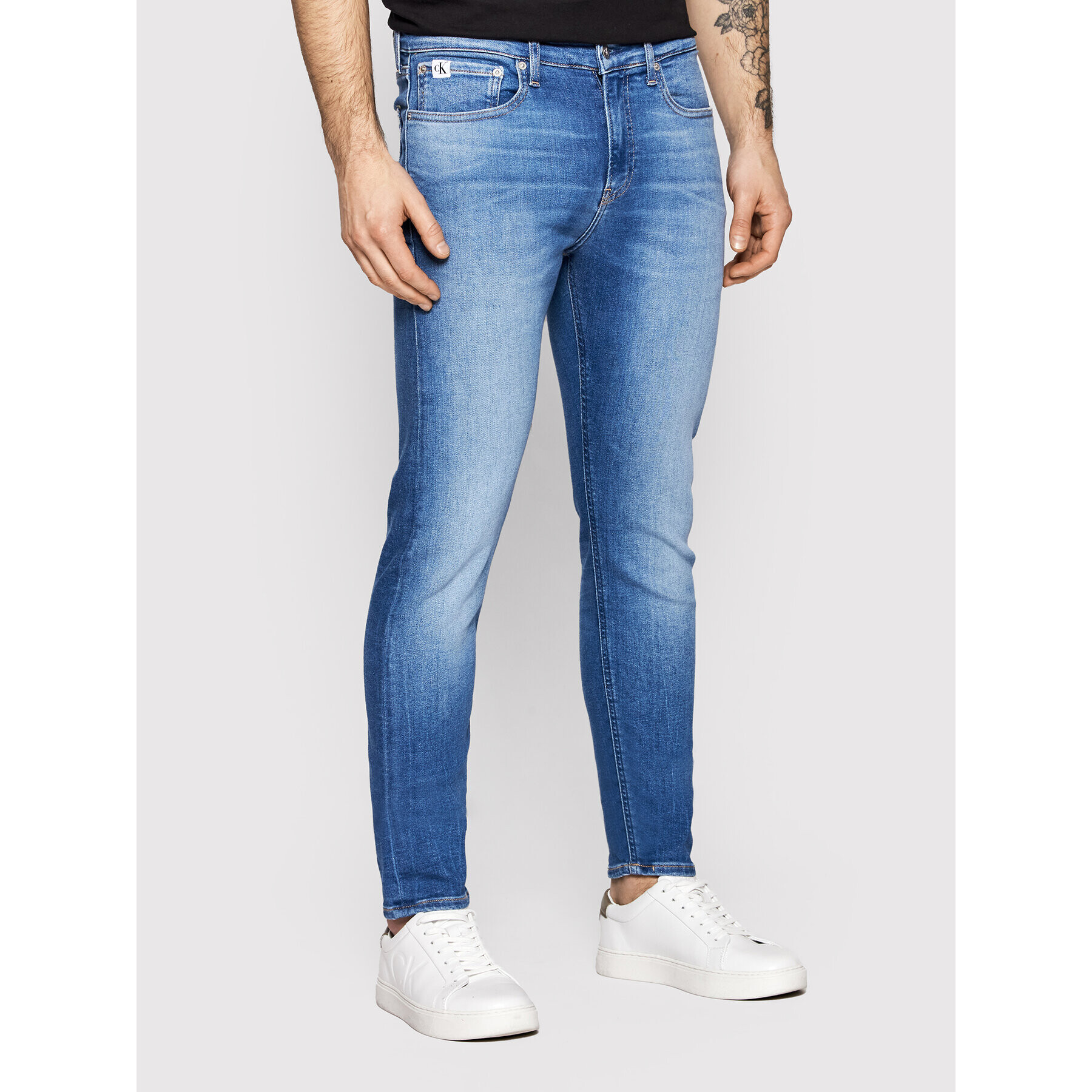 Calvin Klein Jeans Jeansy J30J320463 Modrá Skinny Fit - Pepit.cz