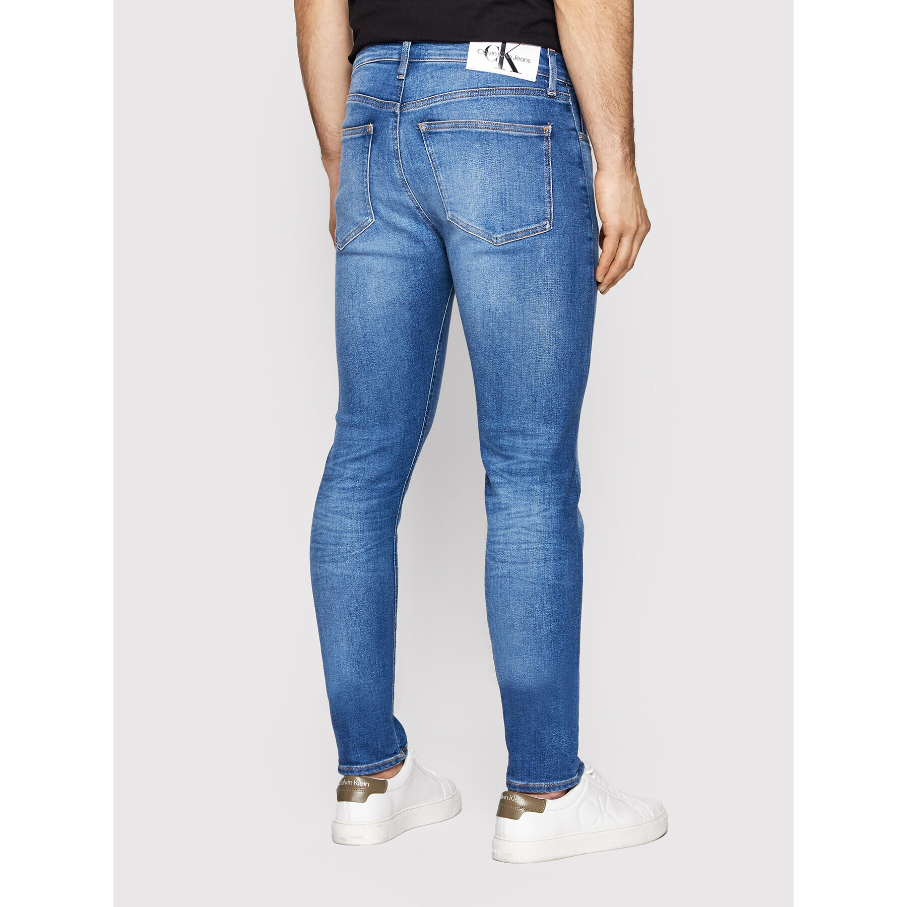 Calvin Klein Jeans Jeansy J30J320463 Modrá Skinny Fit - Pepit.cz