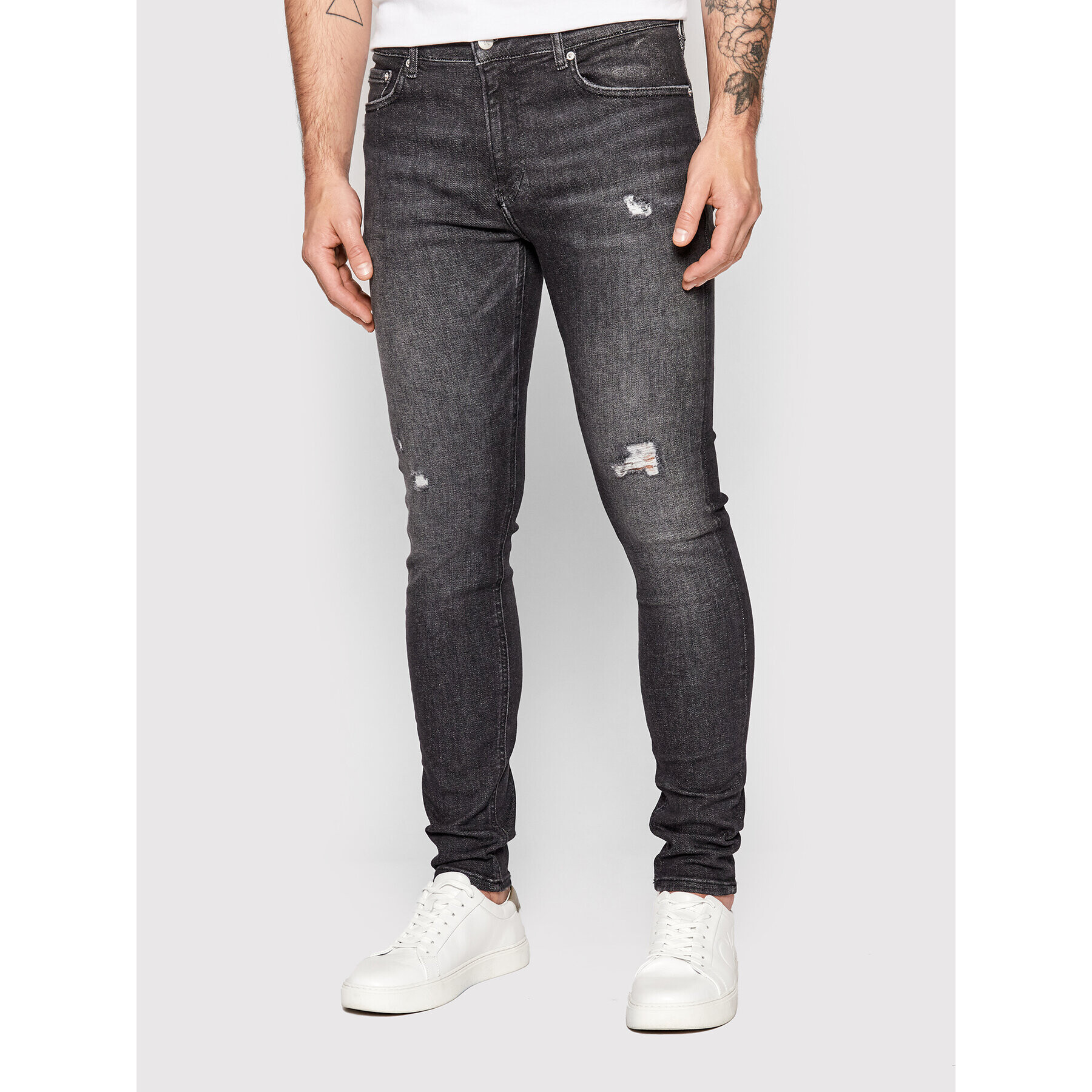 Calvin Klein Jeans Jeansy J30J320706 Černá Super Skinny Fit - Pepit.cz