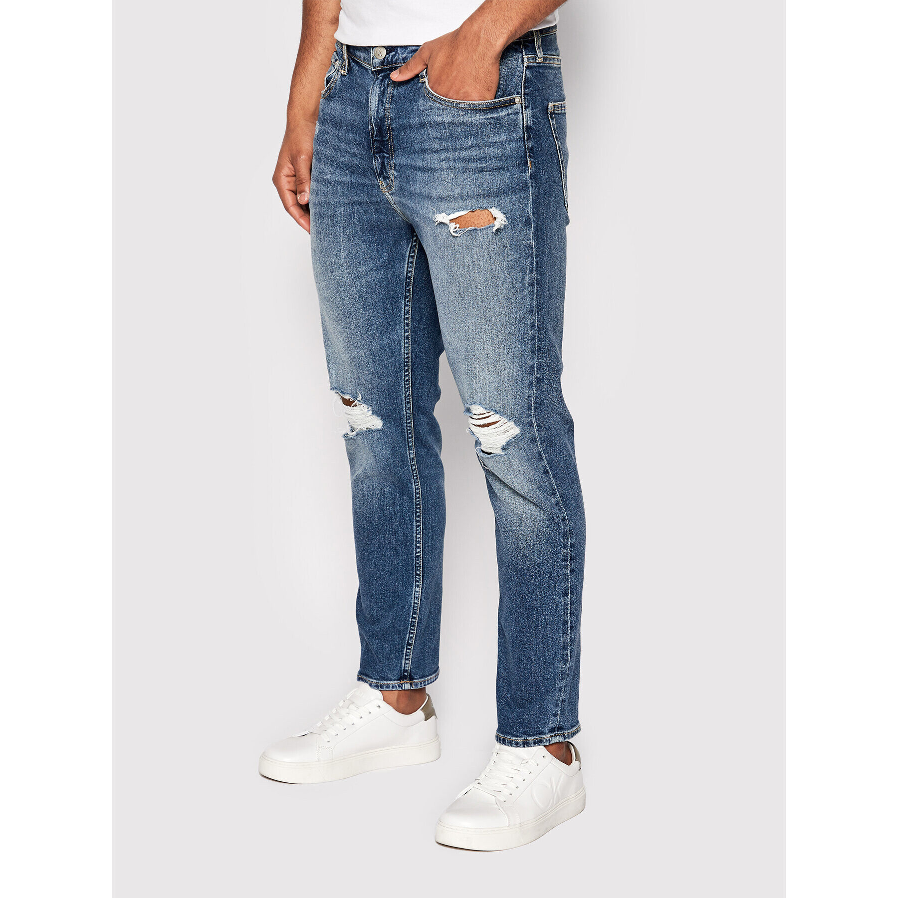 Calvin Klein Jeans Jeansy J30J321116 Modrá Regular Fit - Pepit.cz