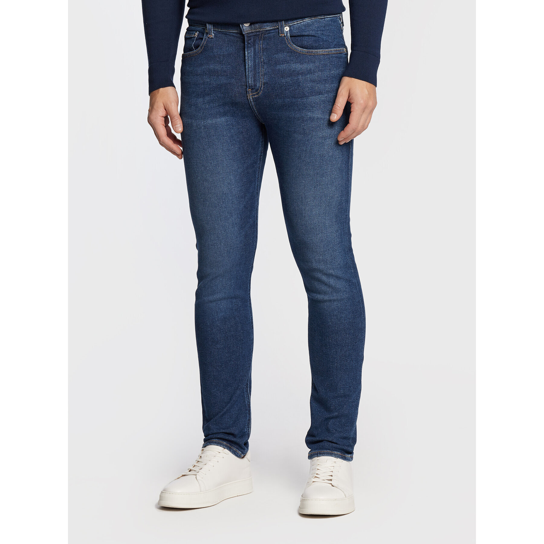 Calvin Klein Jeans Jeansy J30J321131 Tmavomodrá Skinny Fit - Pepit.cz