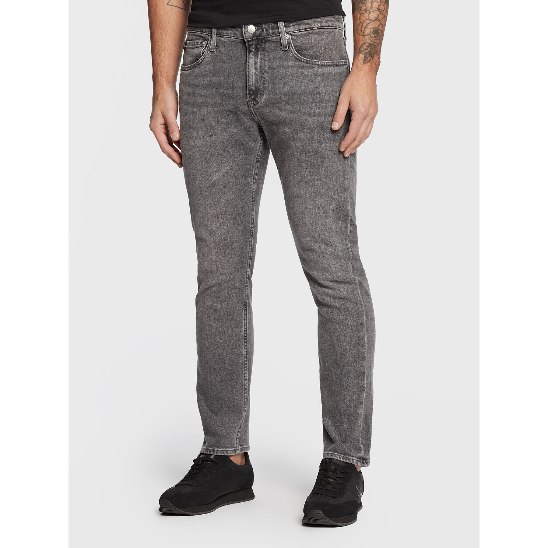 Calvin Klein Jeans Jeansy J30J321464 Šedá Slim Fit - Pepit.cz