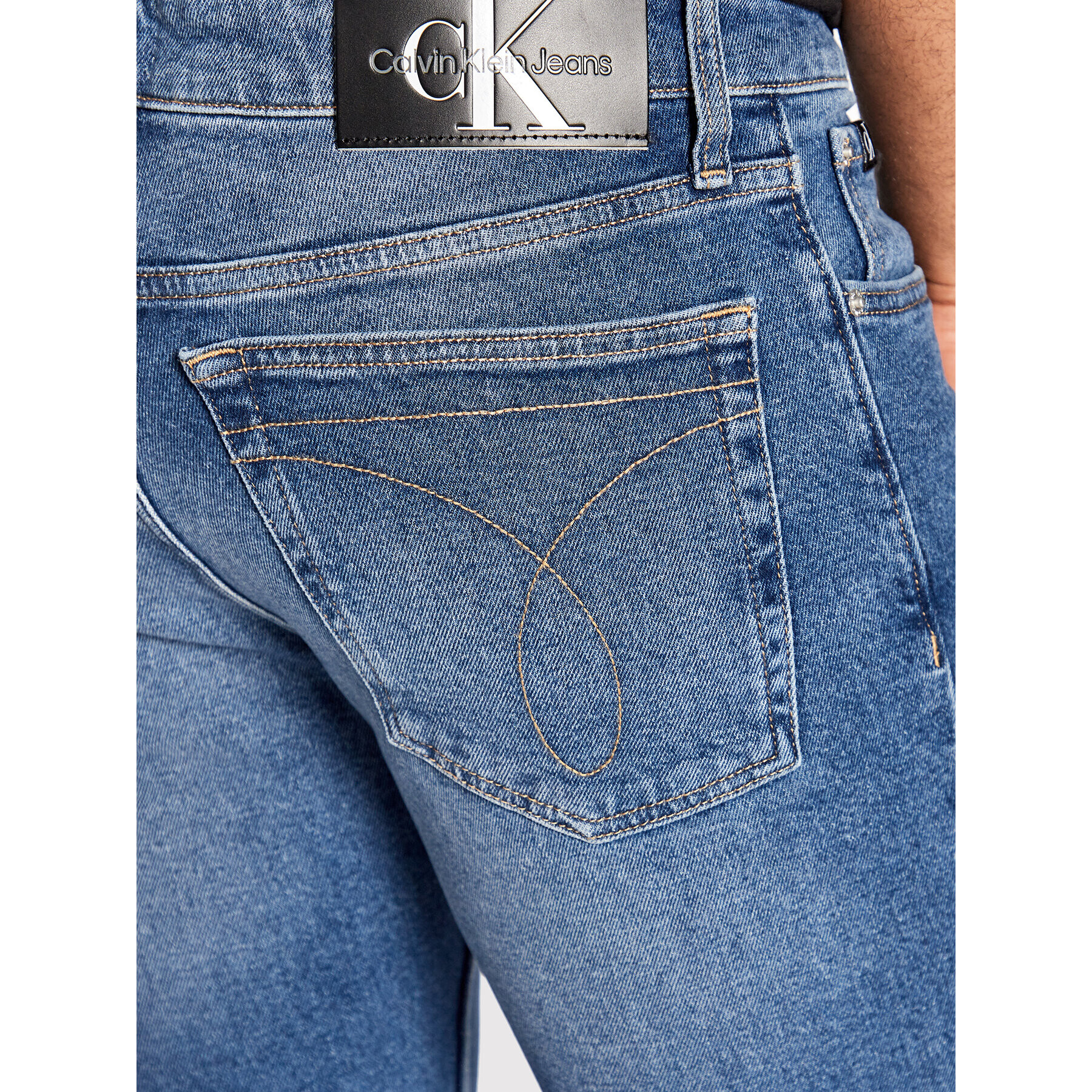 Calvin Klein Jeans Jeansy J30J321607 Modrá Straight Fit - Pepit.cz