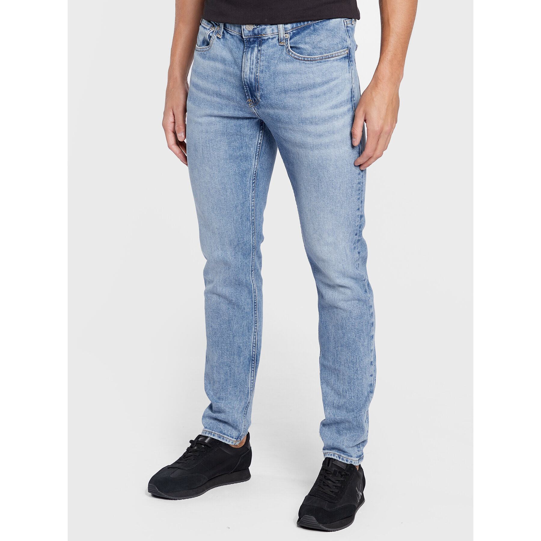 Calvin Klein Jeans Jeansy J30J322298 Modrá Slim Tapered Fit - Pepit.cz