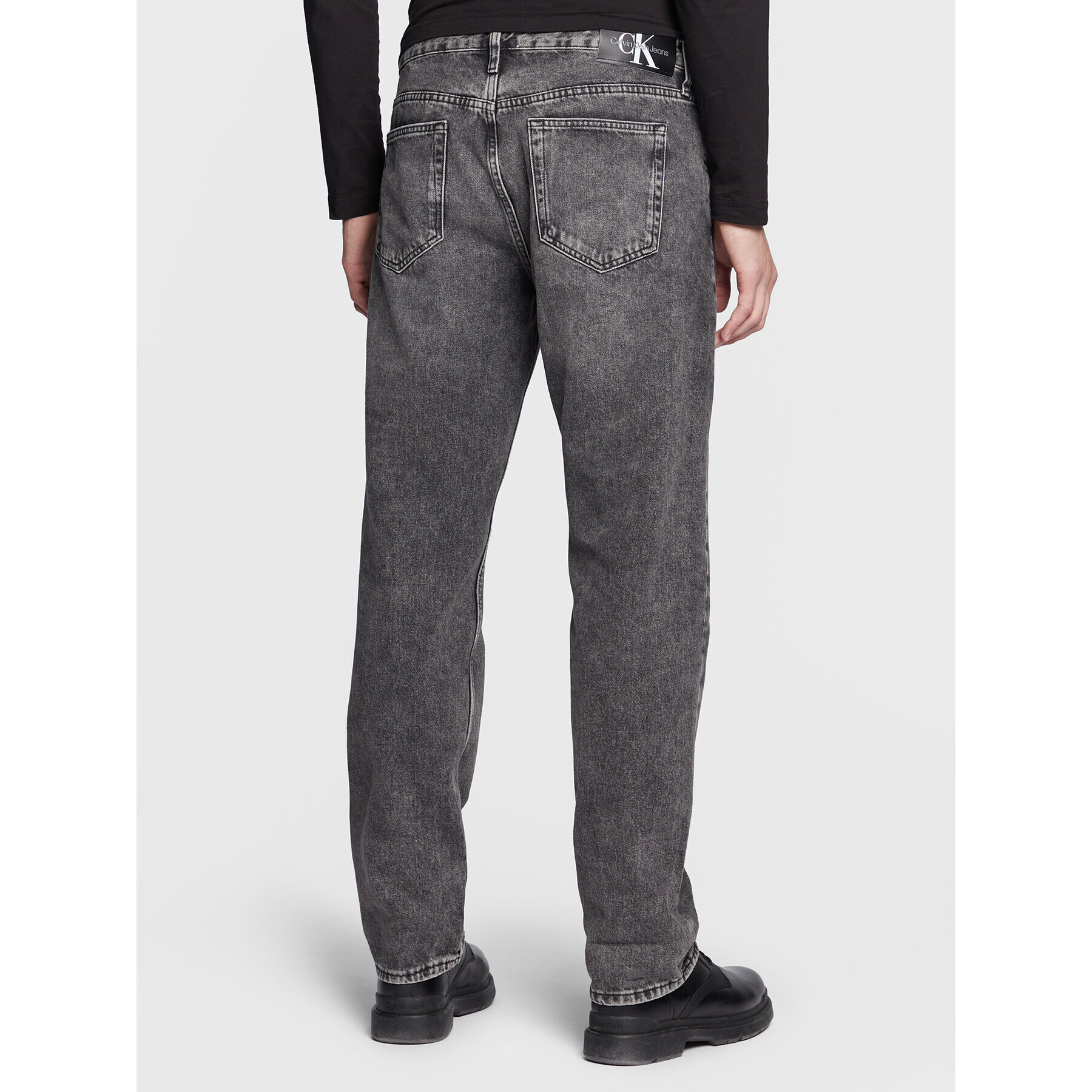 Calvin Klein Jeans Jeansy J30J322415 Šedá Straight Fit - Pepit.cz