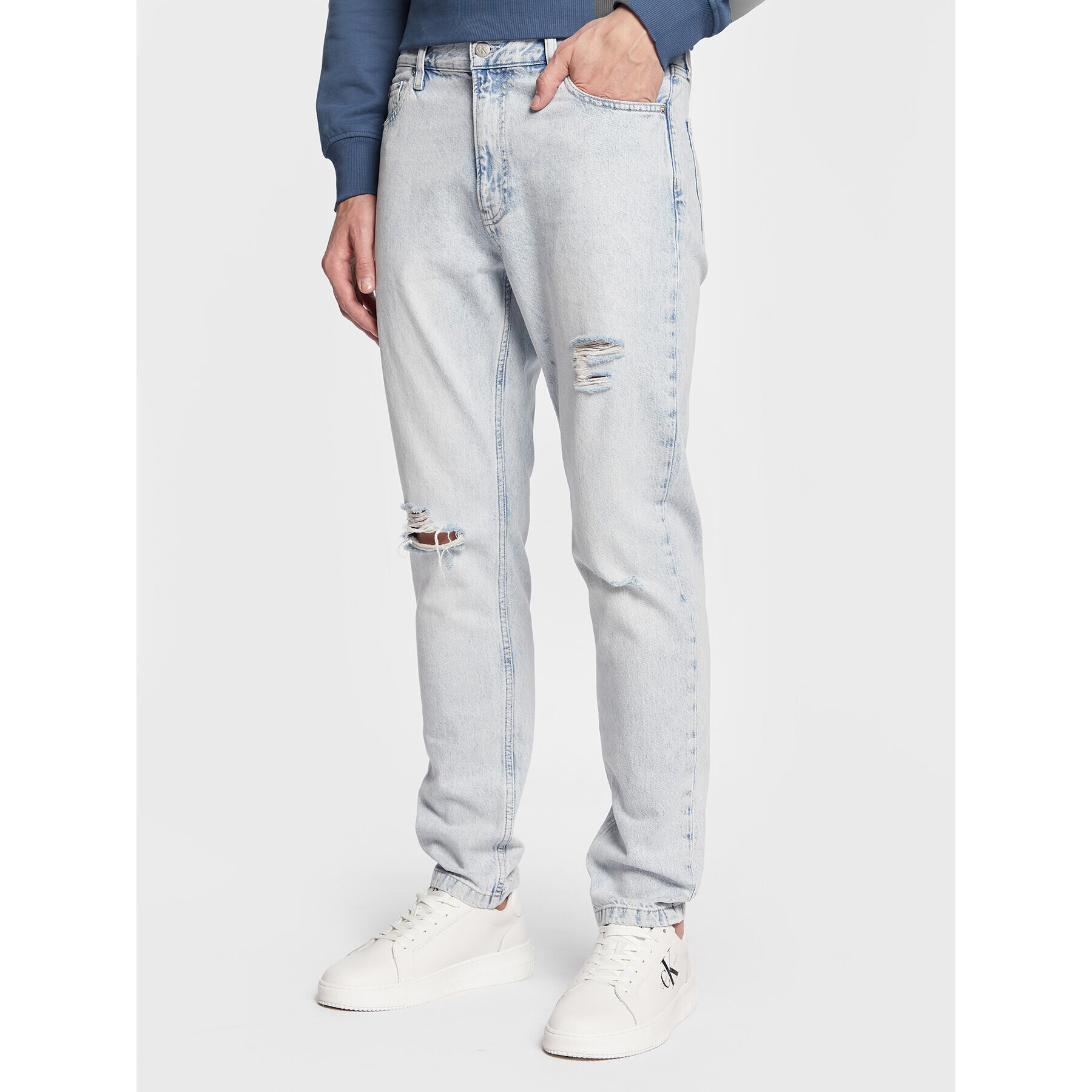 Calvin Klein Jeans Jeansy J30J322426 Modrá Loose Fit - Pepit.cz