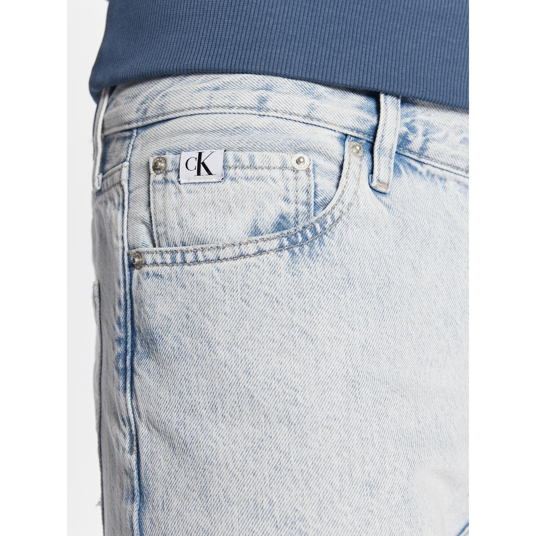 Calvin Klein Jeans Jeansy J30J322426 Modrá Loose Fit - Pepit.cz