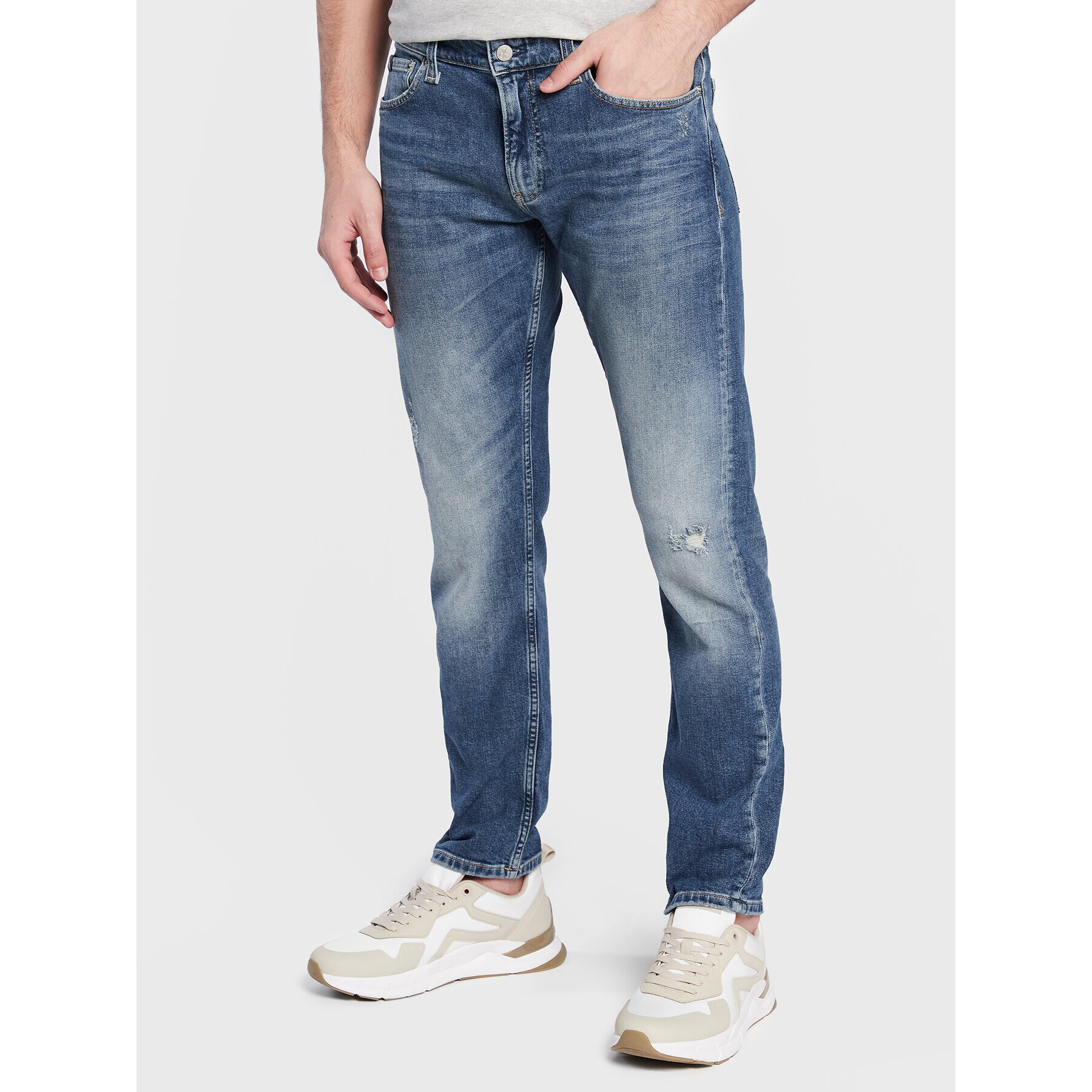 Calvin Klein Jeans Jeansy J30J322429 Tmavomodrá Slim Fit - Pepit.cz