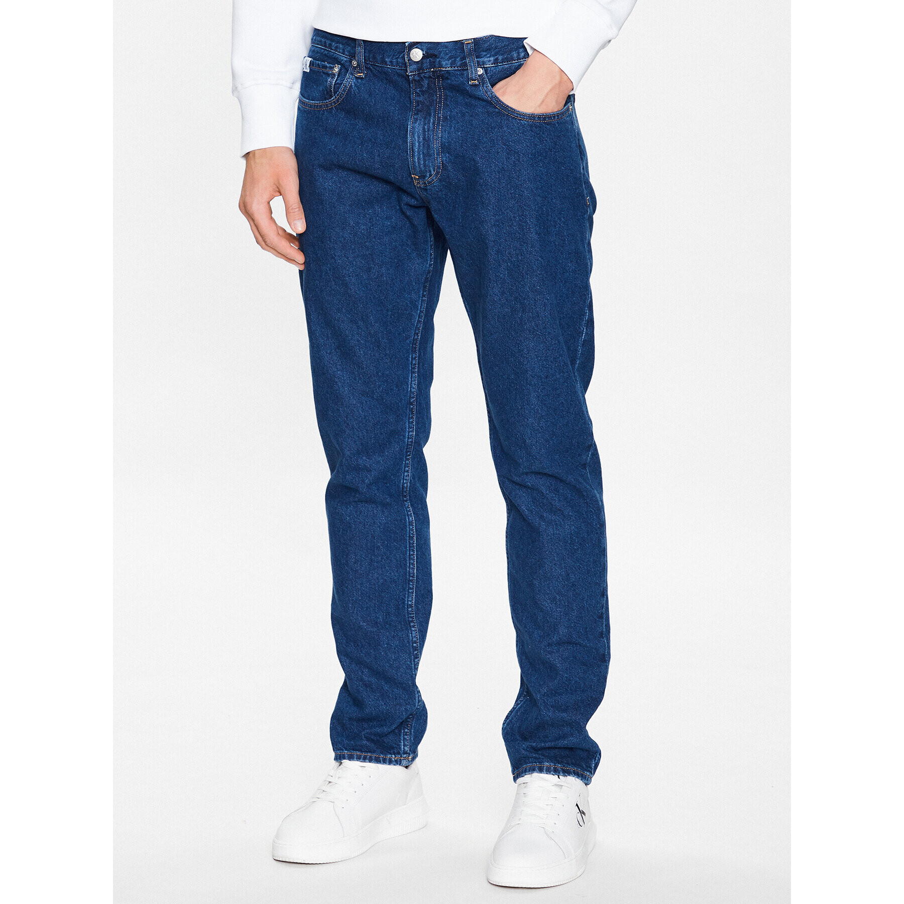 Calvin Klein Jeans Jeansy J30J322795 Modrá Relaxed Fit - Pepit.cz