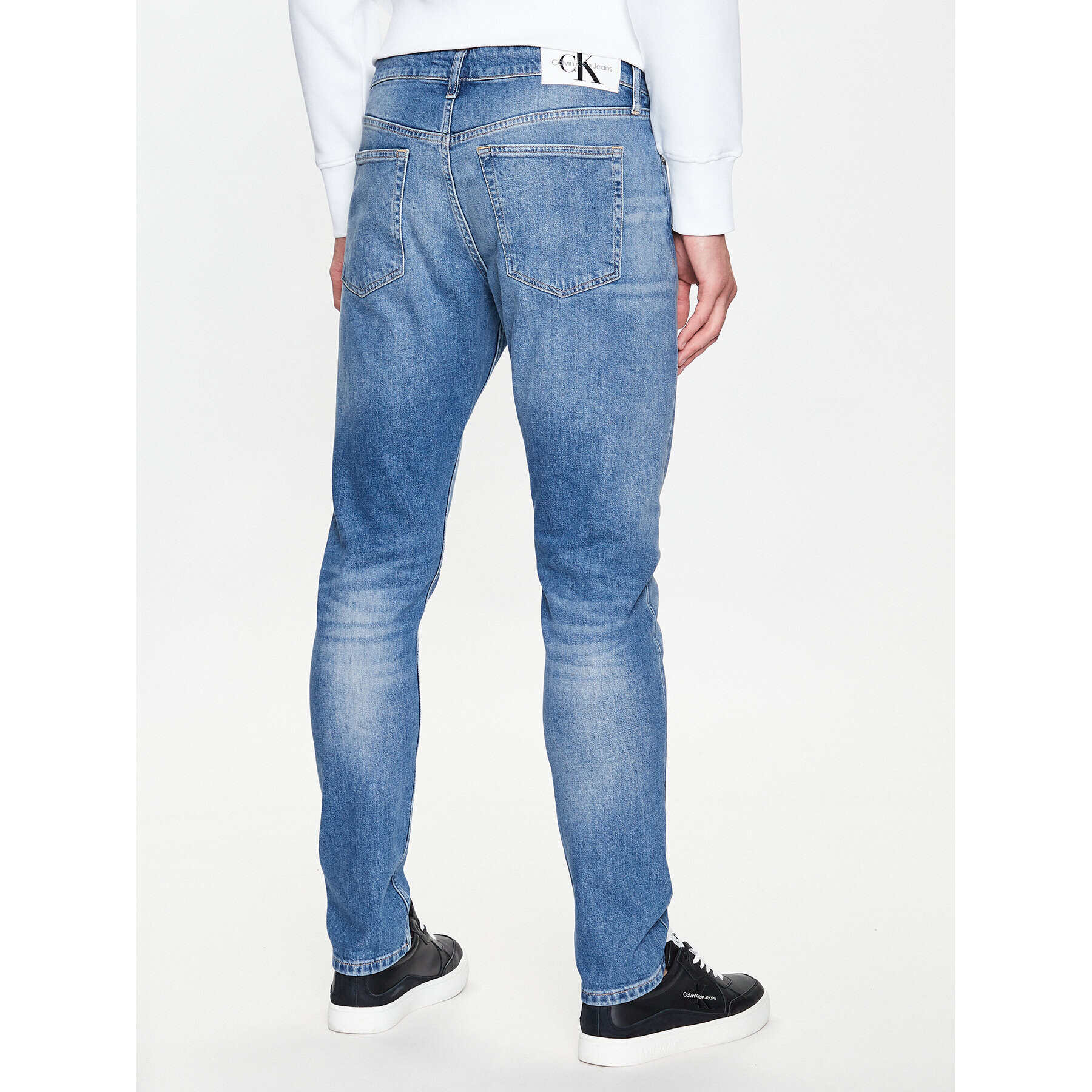 Calvin Klein Jeans Jeansy J30J322796 Modrá Slim Taper Fit - Pepit.cz