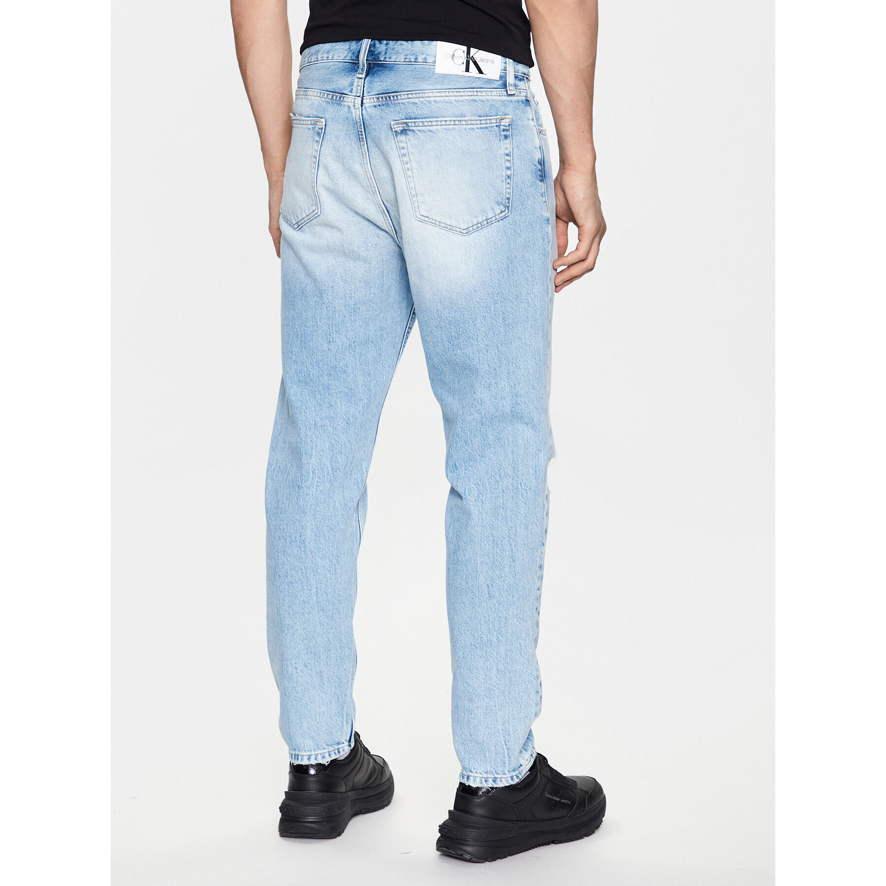 Calvin Klein Jeans Jeansy J30J322815 Modrá Taper Fit - Pepit.cz