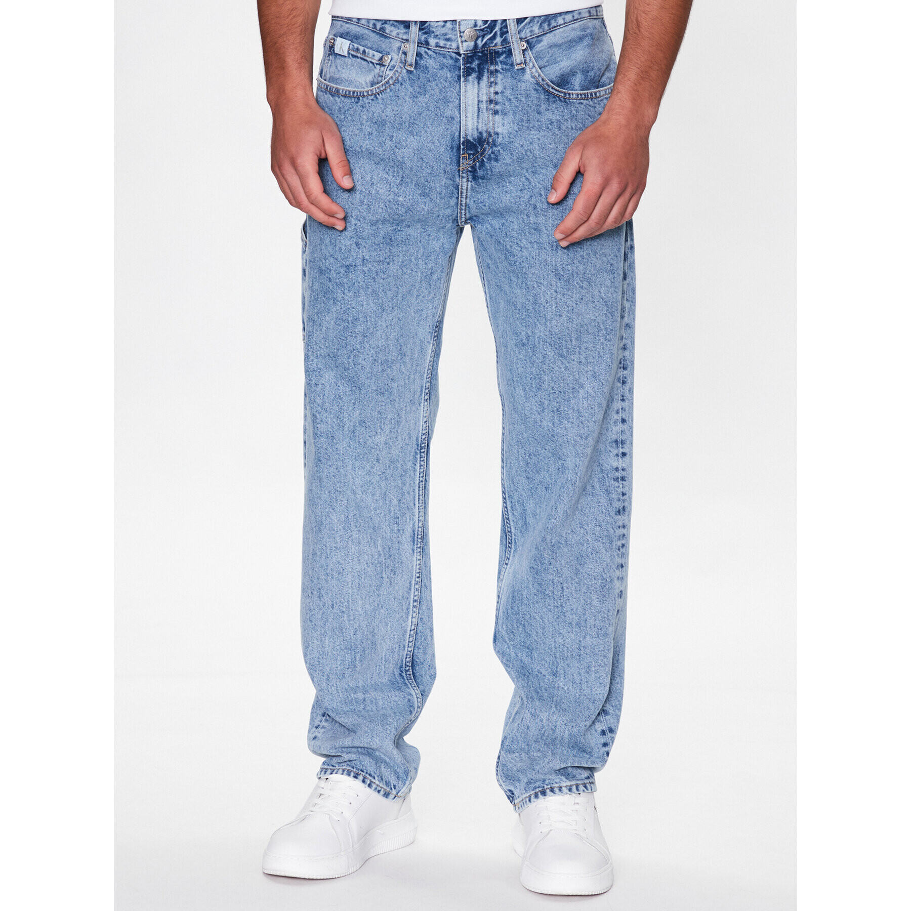 Calvin Klein Jeans Jeansy J30J322817 Modrá Regular Fit - Pepit.cz