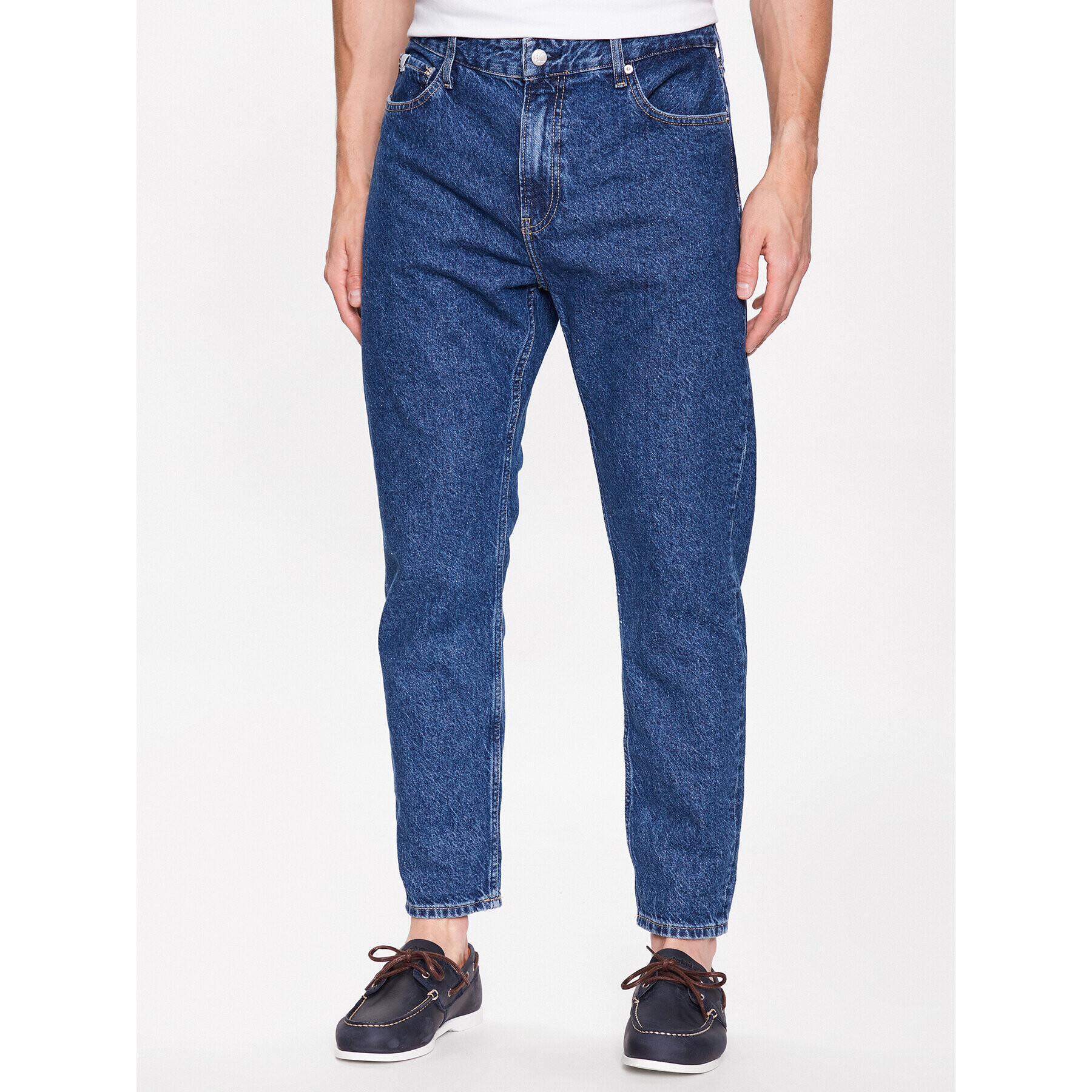 Calvin Klein Jeans Jeansy J30J322831 Tmavomodrá Relaxed Fit - Pepit.cz