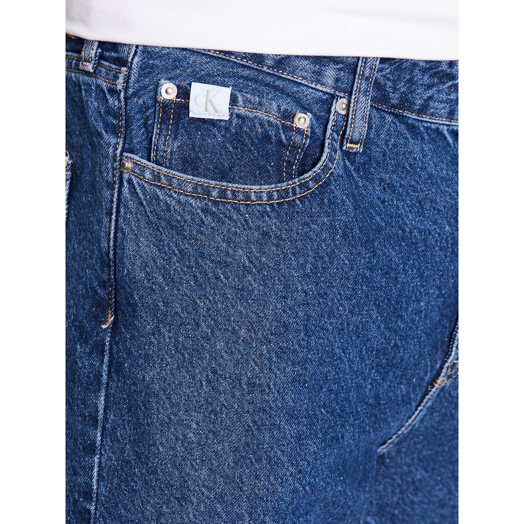 Calvin Klein Jeans Jeansy J30J322831 Tmavomodrá Relaxed Fit - Pepit.cz