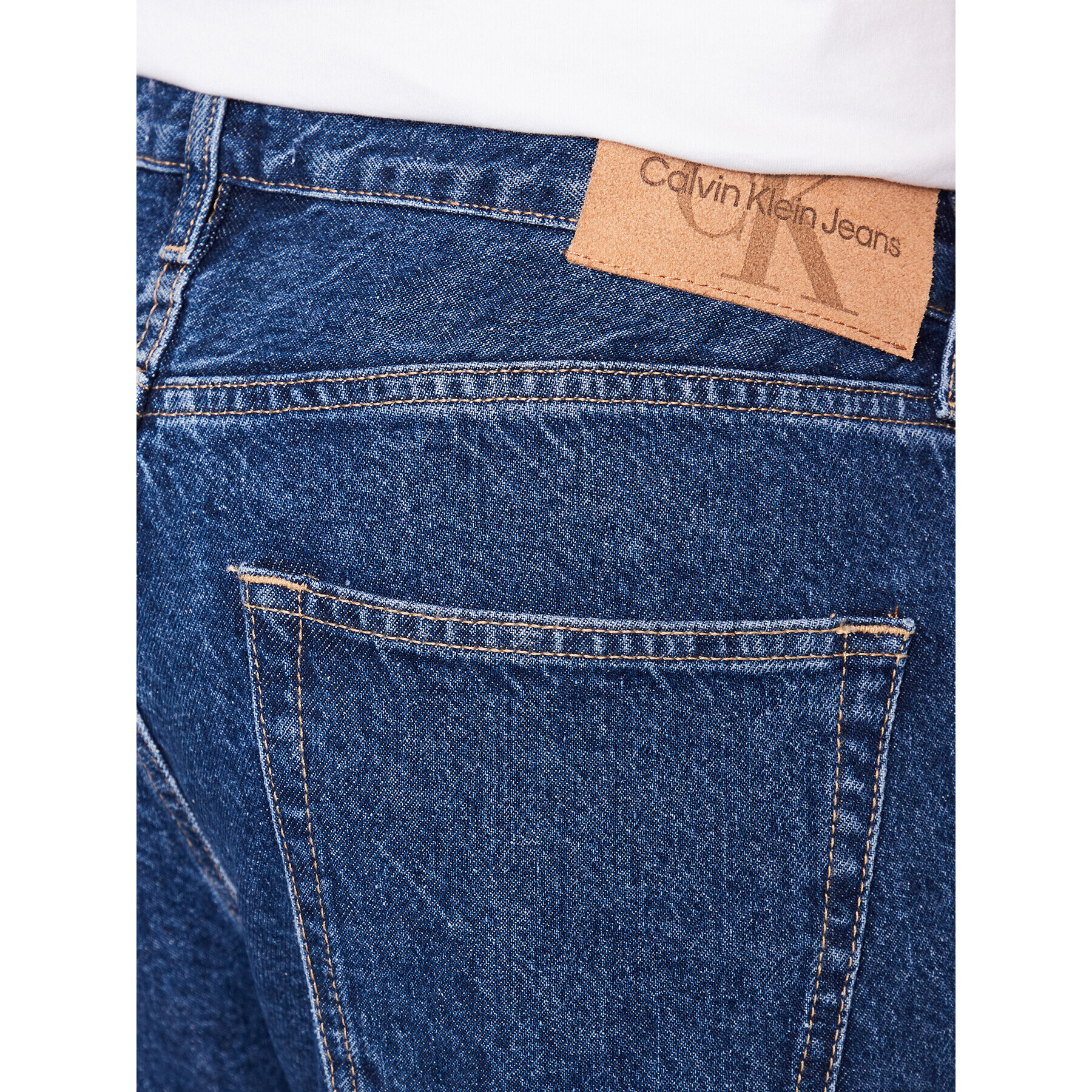 Calvin Klein Jeans Jeansy J30J322831 Tmavomodrá Relaxed Fit - Pepit.cz