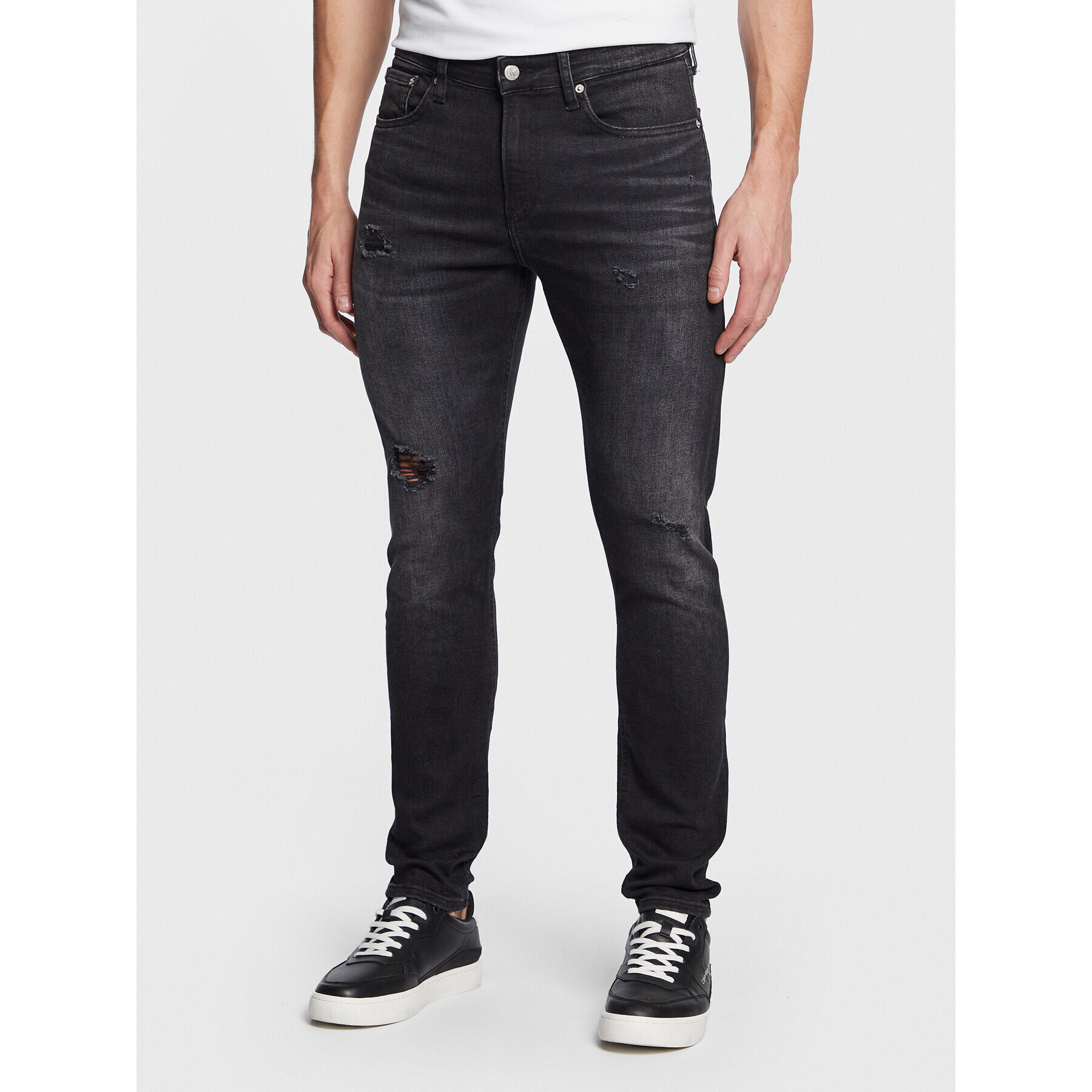 Calvin Klein Jeans Jeansy J30J322836 Černá Skinny Fit - Pepit.cz