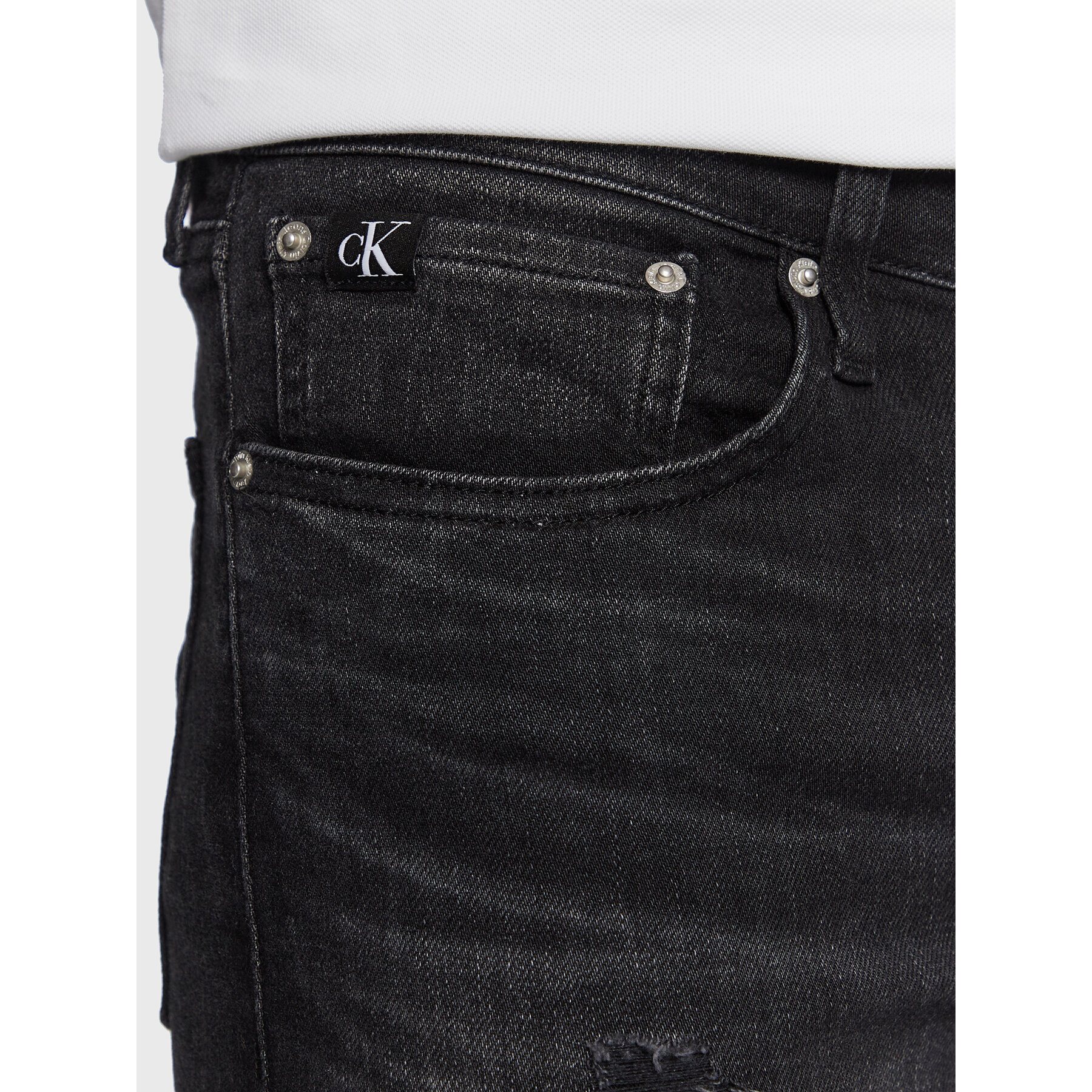 Calvin Klein Jeans Jeansy J30J322836 Černá Skinny Fit - Pepit.cz