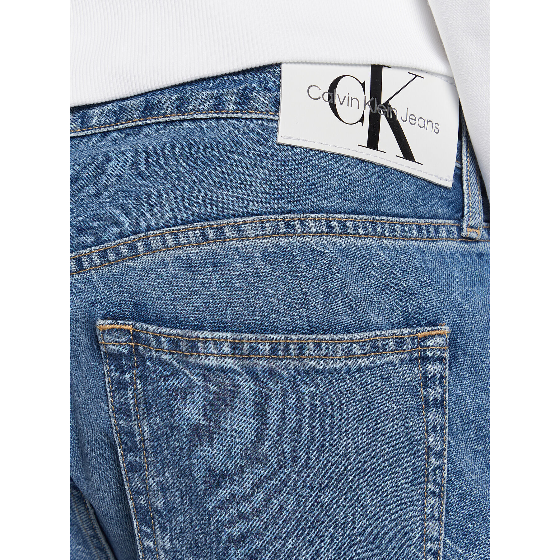 Calvin Klein Jeans Jeansy J30J323069 Modrá Straight Fit - Pepit.cz