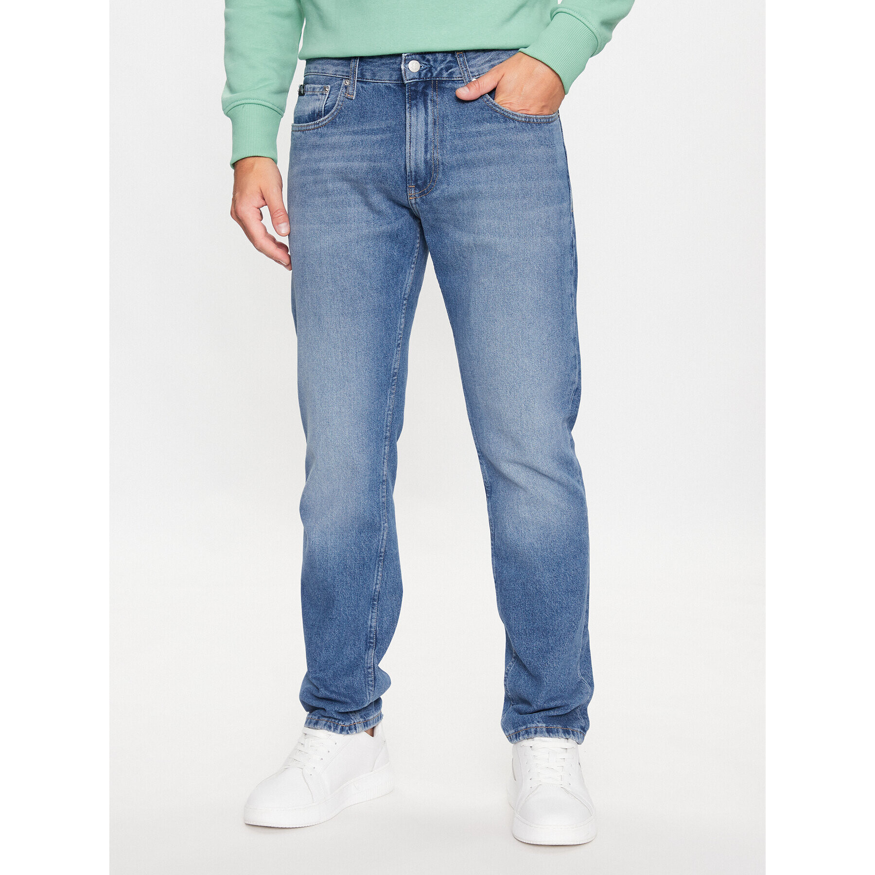 Calvin Klein Jeans Jeansy J30J323341 Modrá Regular Fit - Pepit.cz