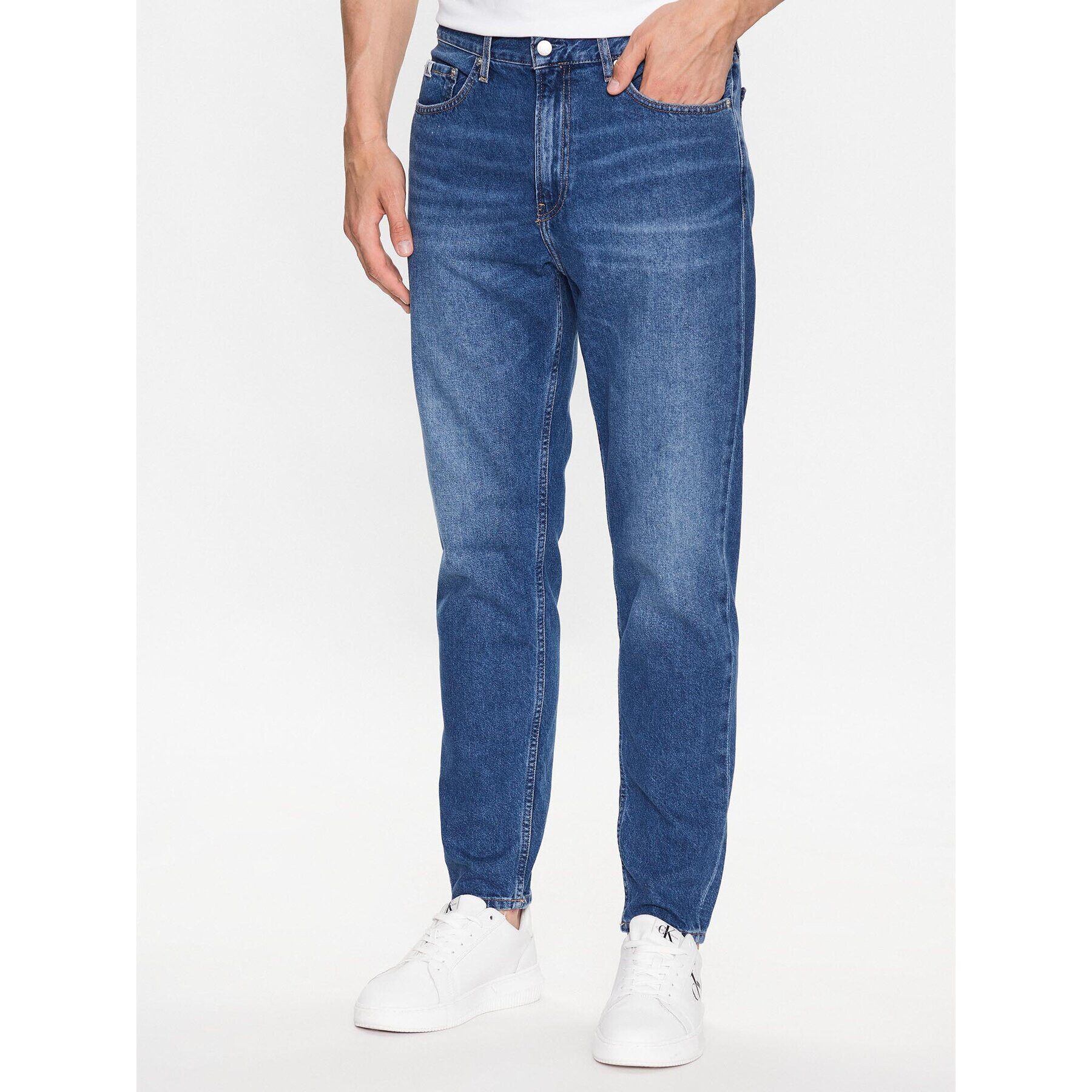 Calvin Klein Jeans Jeansy J30J323353 Tmavomodrá Slim Fit - Pepit.cz