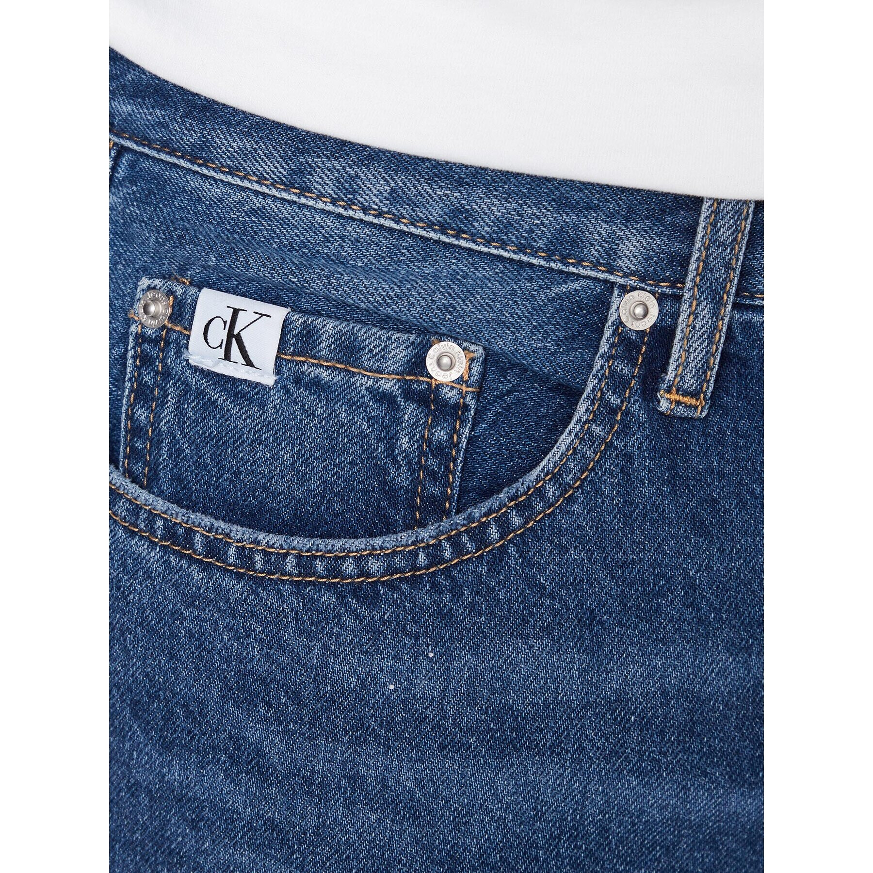 Calvin Klein Jeans Jeansy J30J323353 Tmavomodrá Slim Fit - Pepit.cz