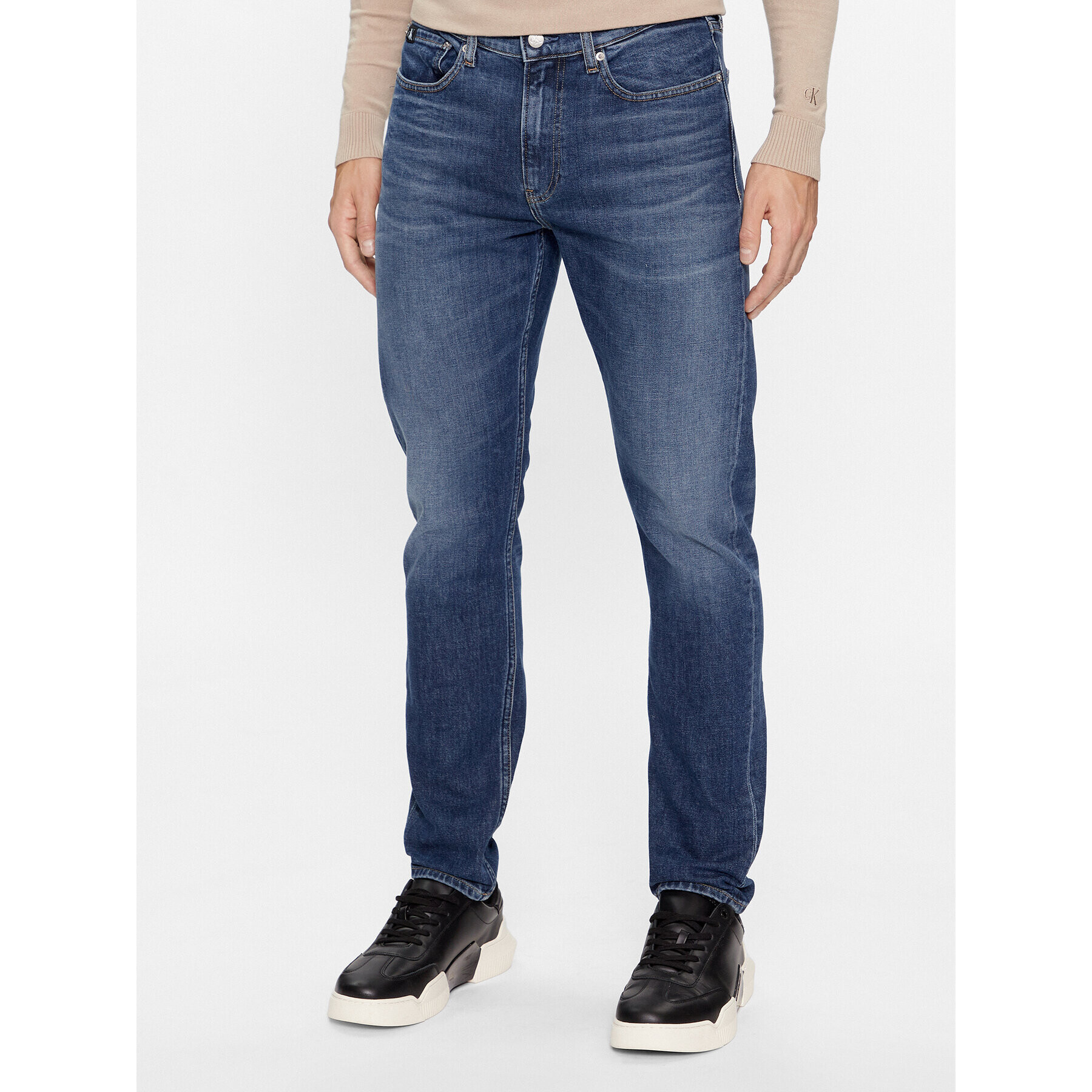 Calvin Klein Jeans Jeansy J30J323372 Tmavomodrá Slim Fit - Pepit.cz