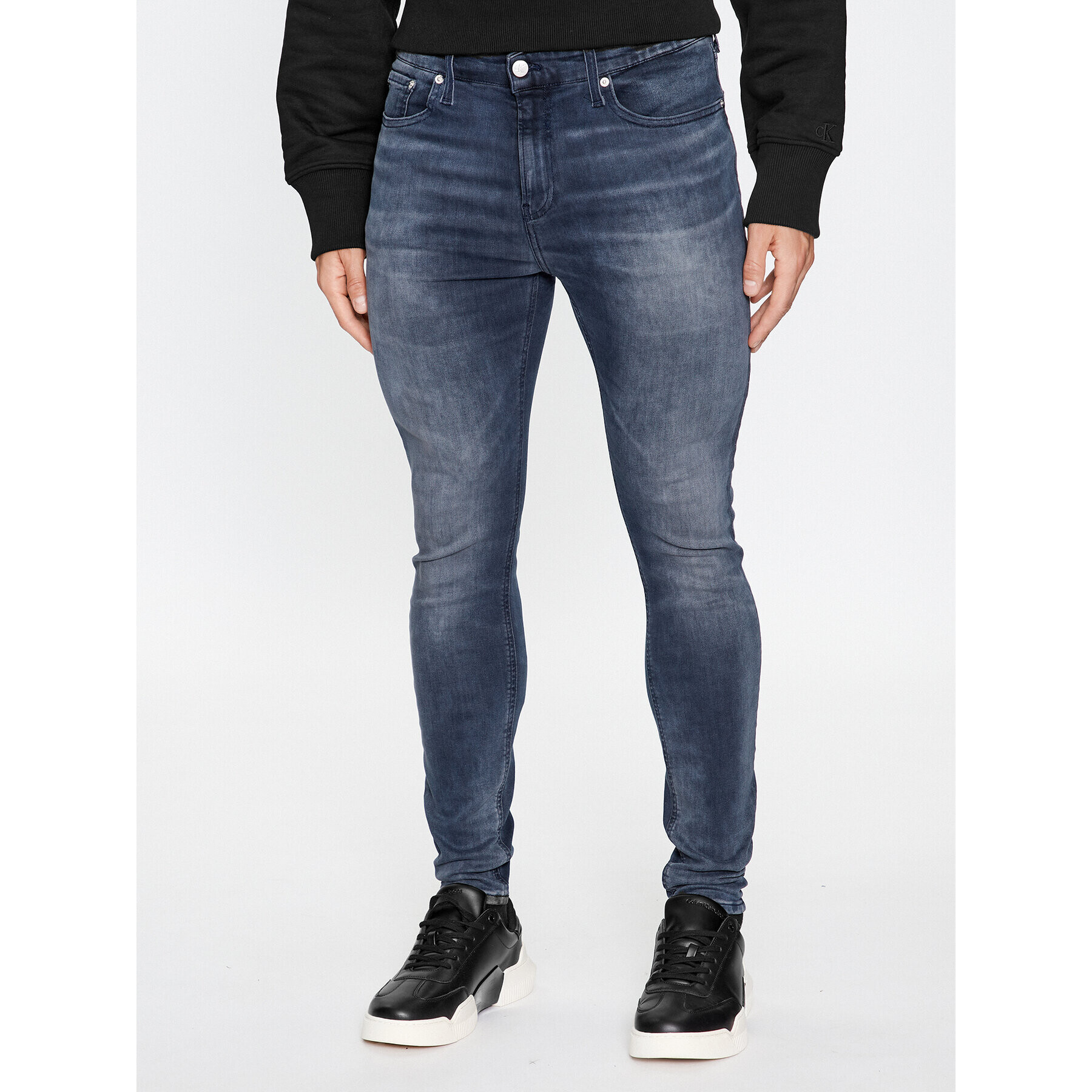 Calvin Klein Jeans Jeansy J30J323870 Tmavomodrá Super Skinny Fit - Pepit.cz