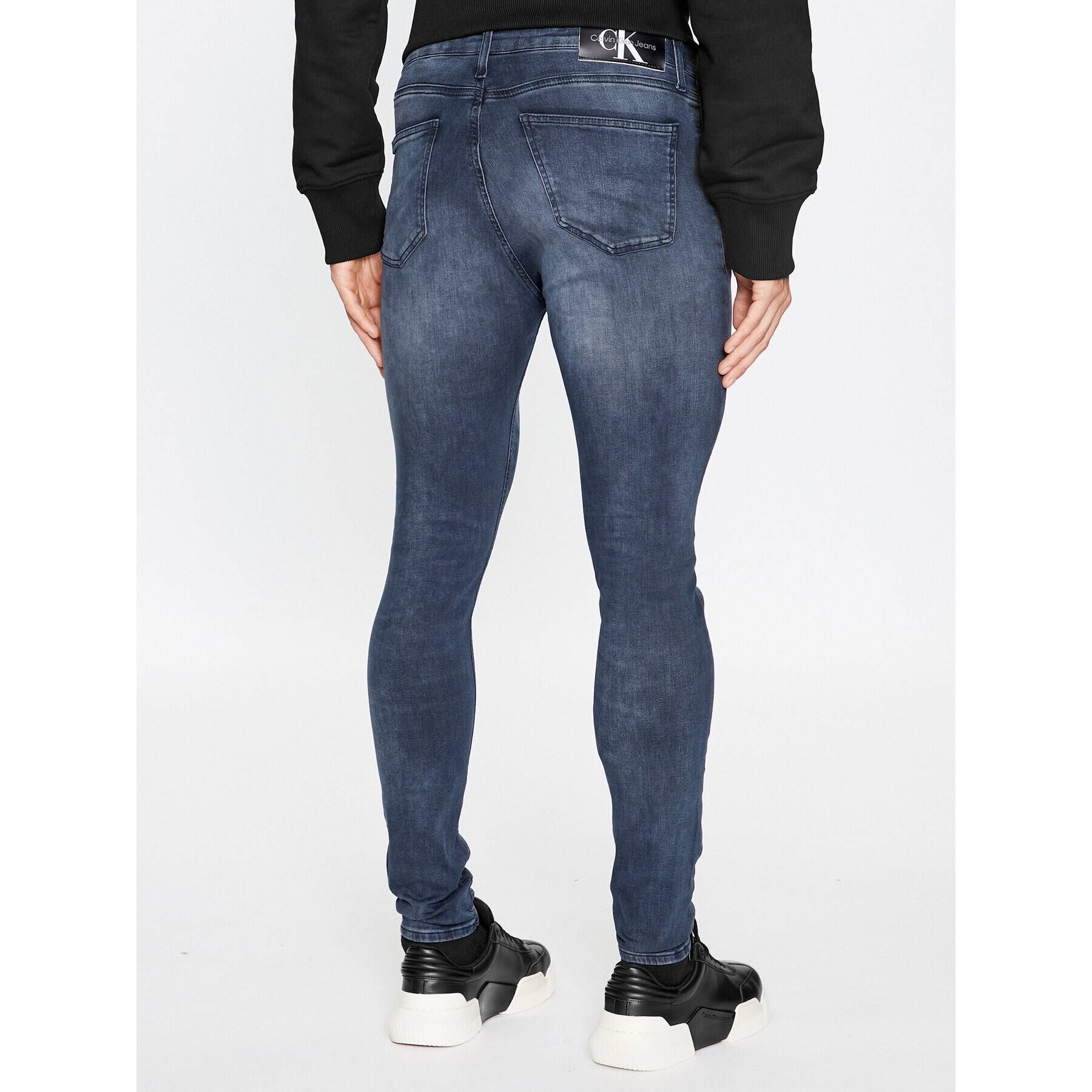 Calvin Klein Jeans Jeansy J30J323870 Tmavomodrá Super Skinny Fit - Pepit.cz