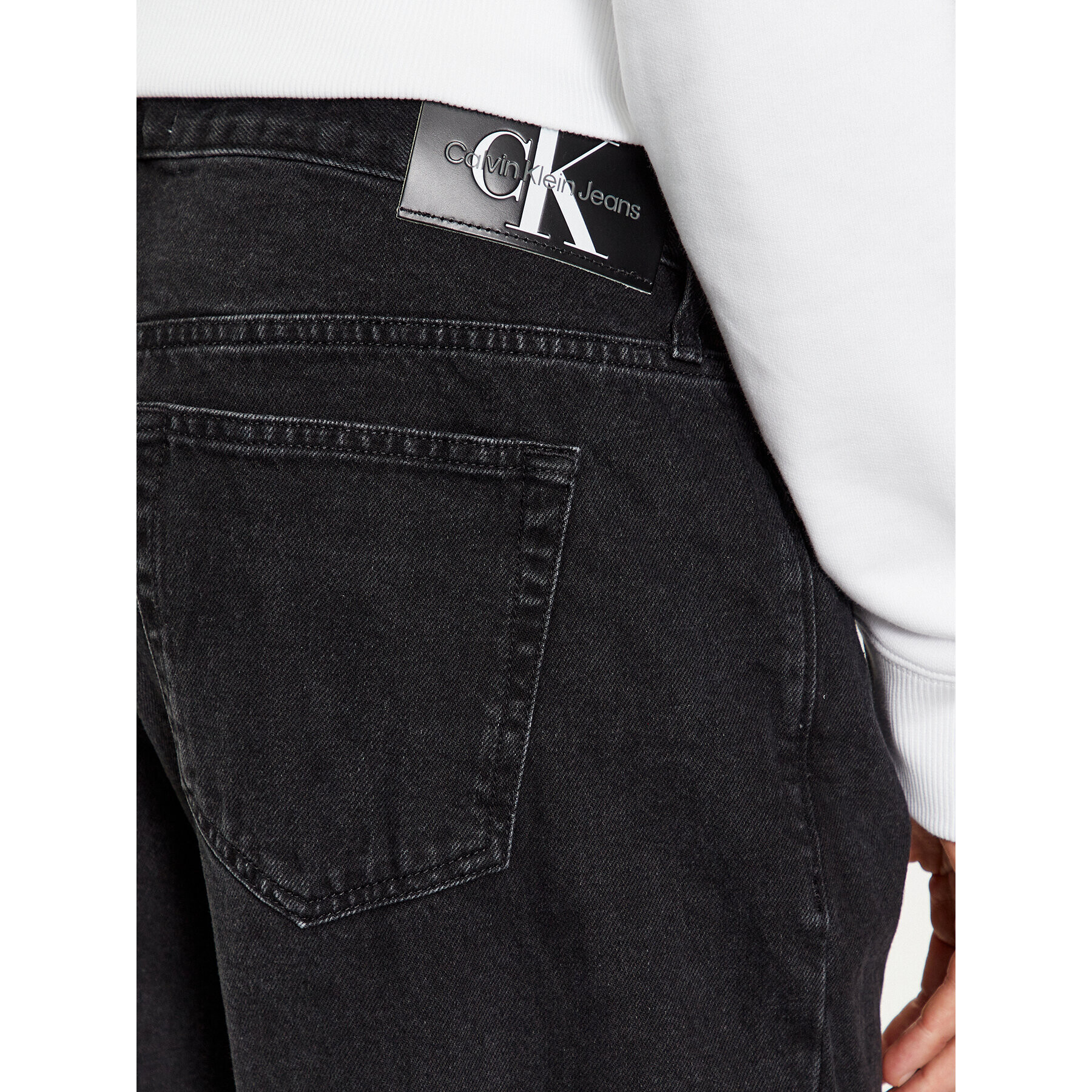 Calvin Klein Jeans Jeansy J30J323890 Černá Straight Fit - Pepit.cz