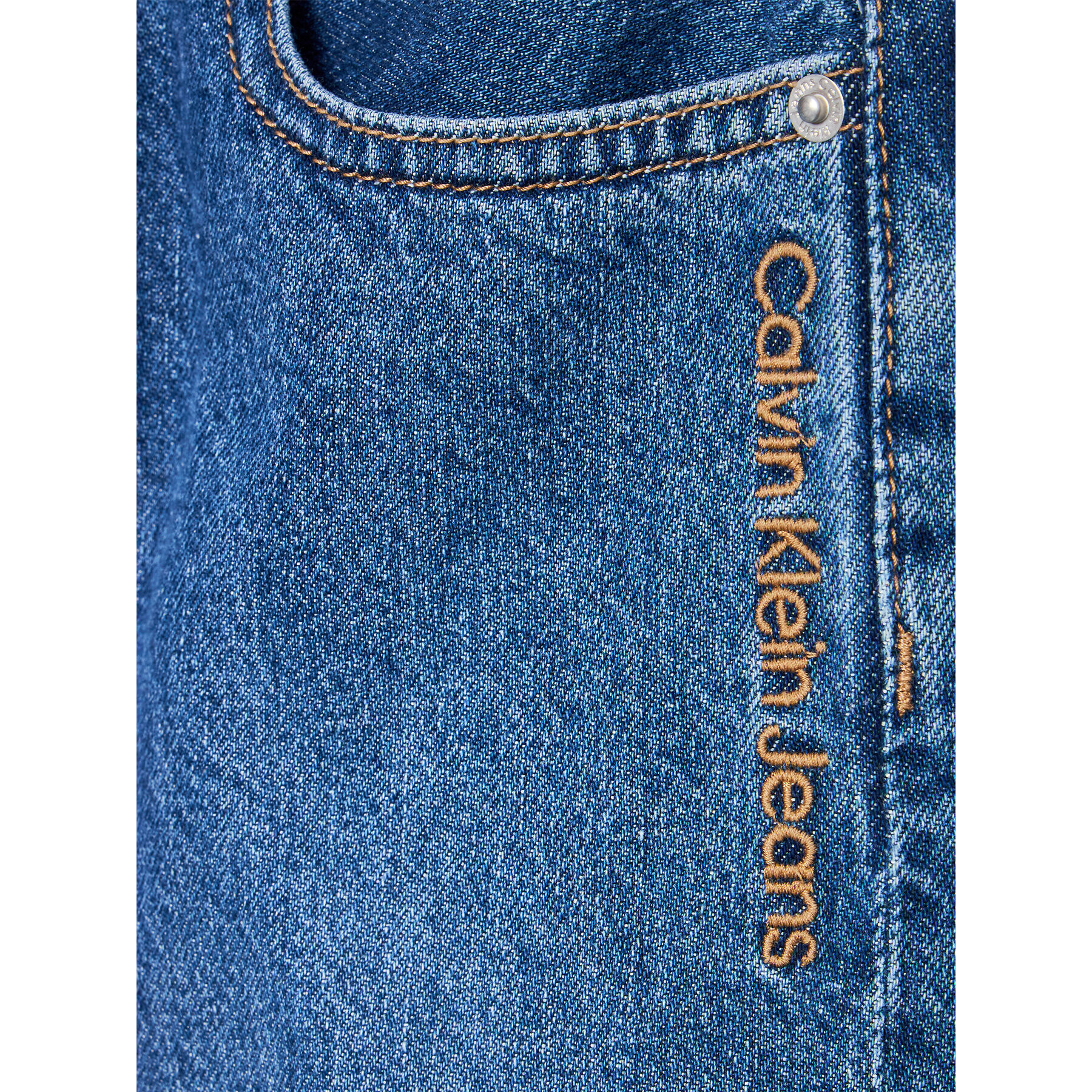 Calvin Klein Jeans Jeansy Regular Straight Auth Wint Embro IB0IB01590 Modrá Regular Fit - Pepit.cz